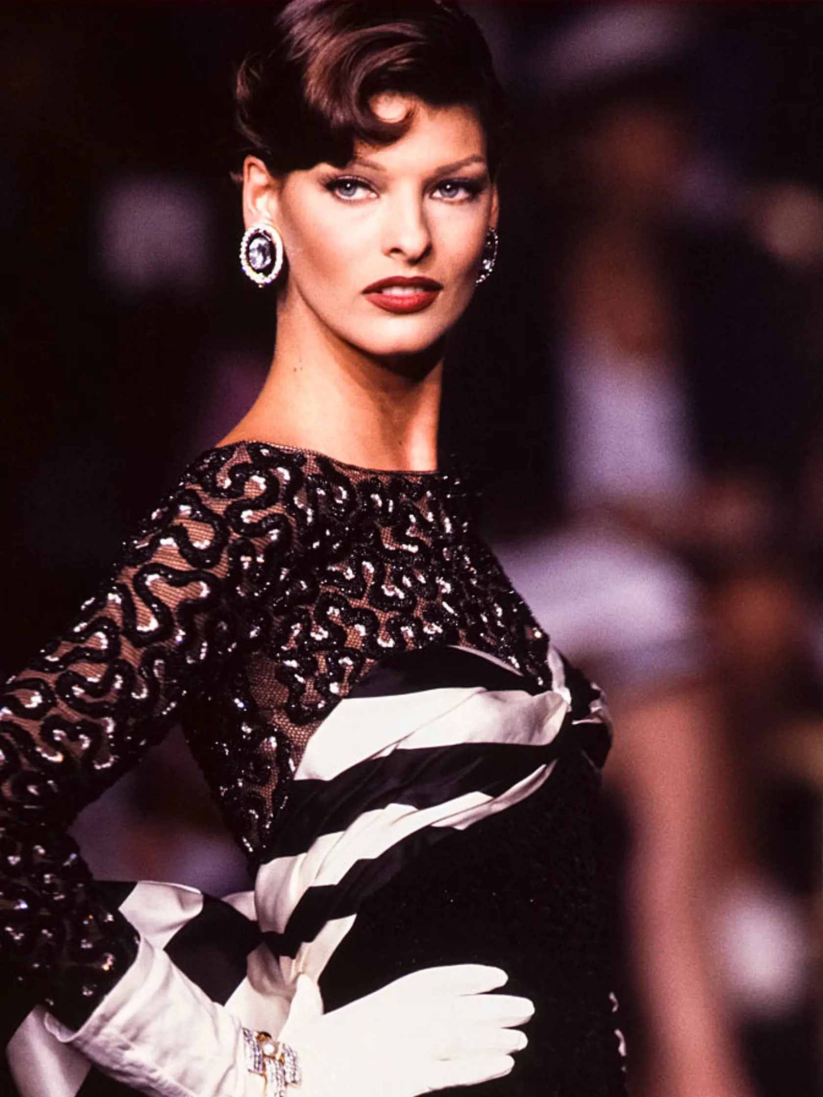 Modelka Linda Evangelista v 90. rokoch.