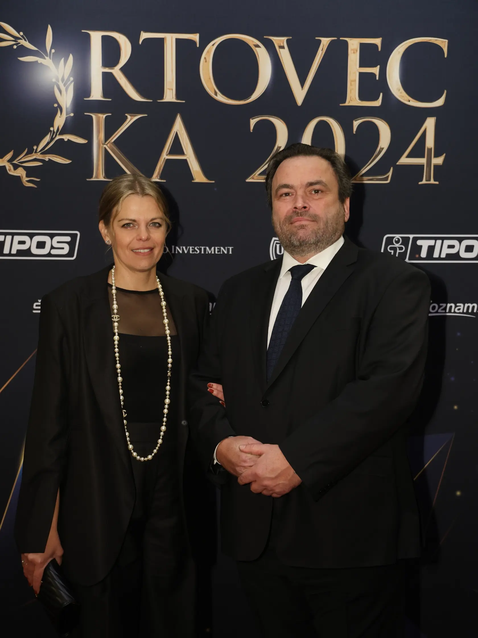 Poverený riaditeľ STVR Igor Slanina s partnerkou Mariannou na galavečeri Športovec roka.
