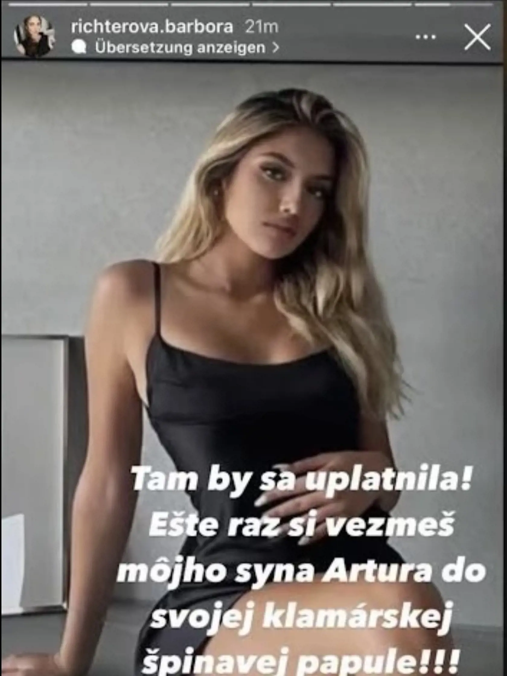 Barbora Richterová to už poriadne prehnala.