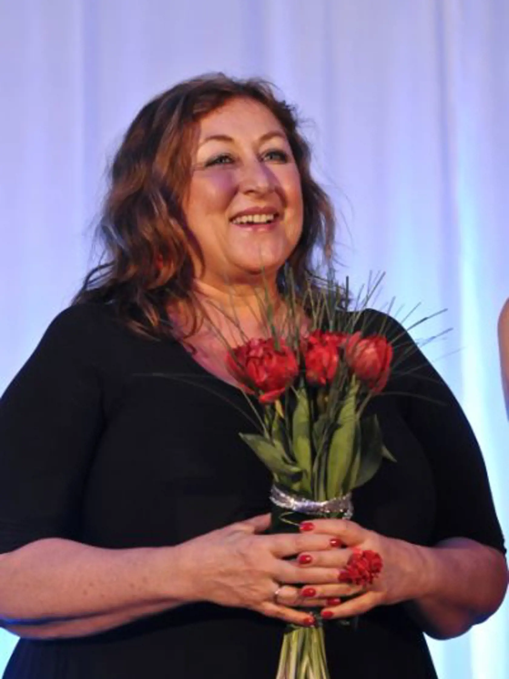 Spisovate¾ka Halina Pawlowská získala cenu za Najpredávanejšiu èeskú autorku. Na snímke Halina Pawlowská poèas vyhlasovania cien Panta Rhei Awards 2010 v Bratislave 31. marca 2011. FOTO TASR - Michal Svítok