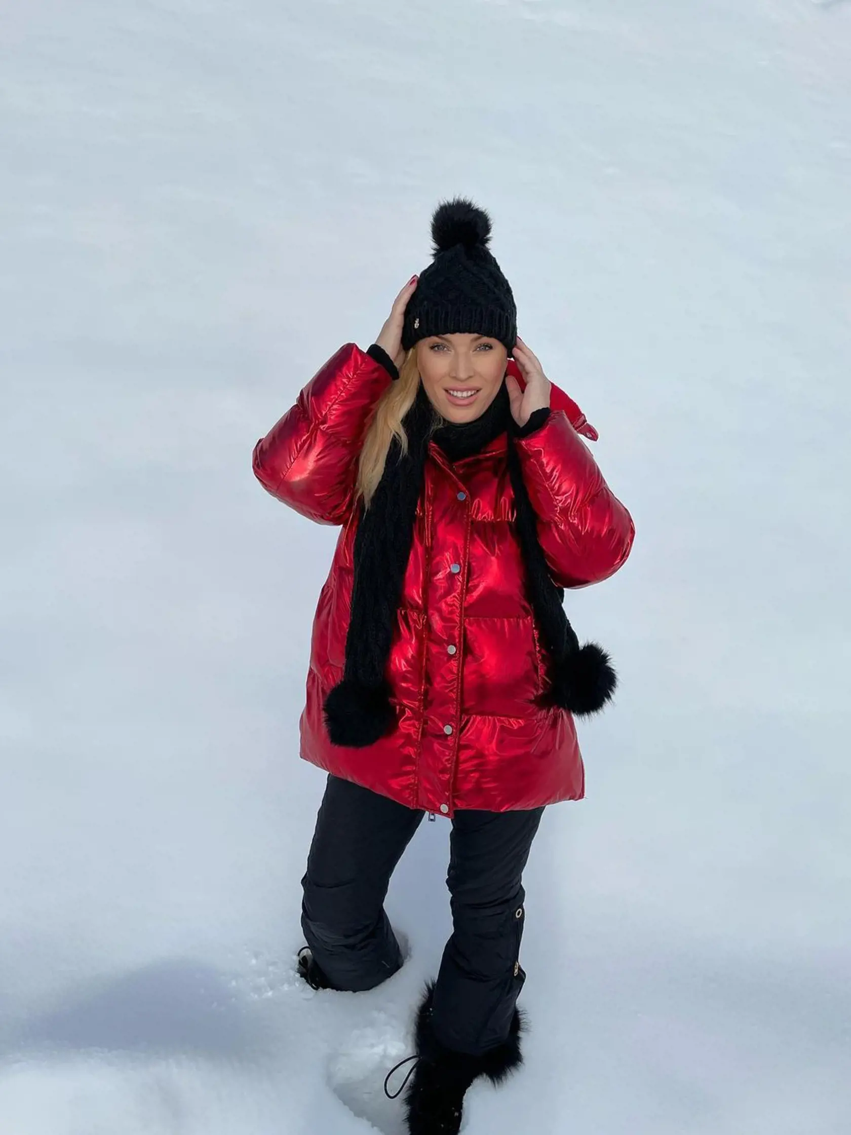 Gabriela Drobová na snehu.