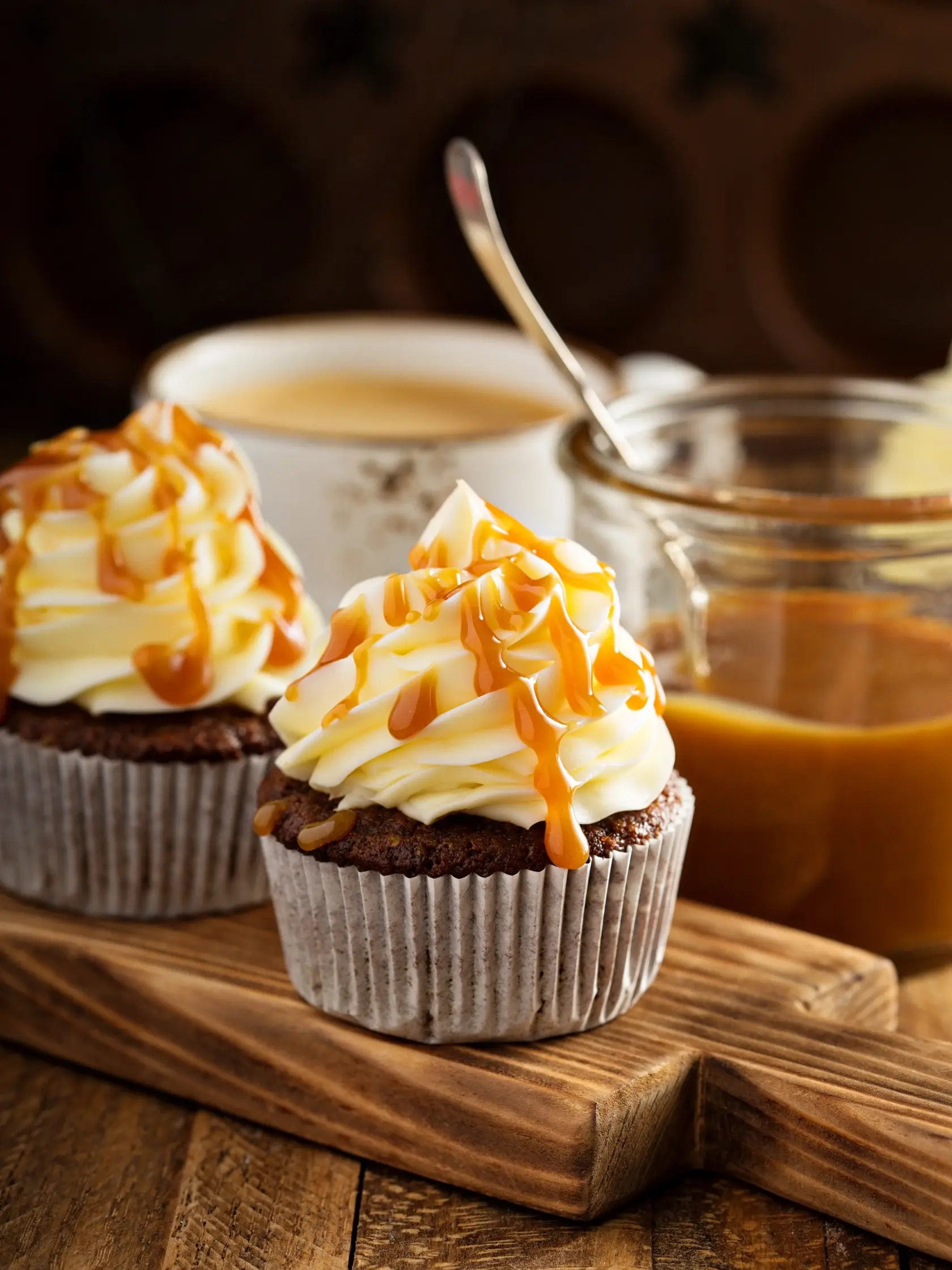 Najlahodnejšie cupcakes s karamelom.