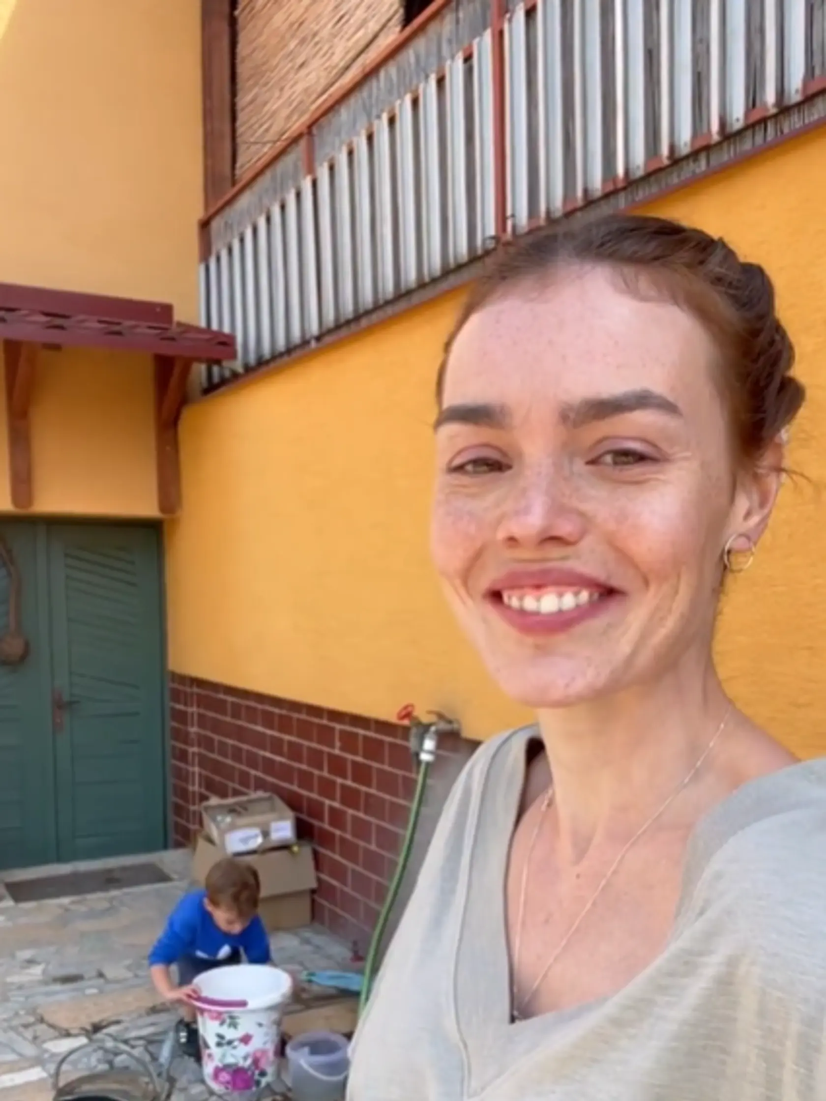 Herečka Mária Bartalos so synom.