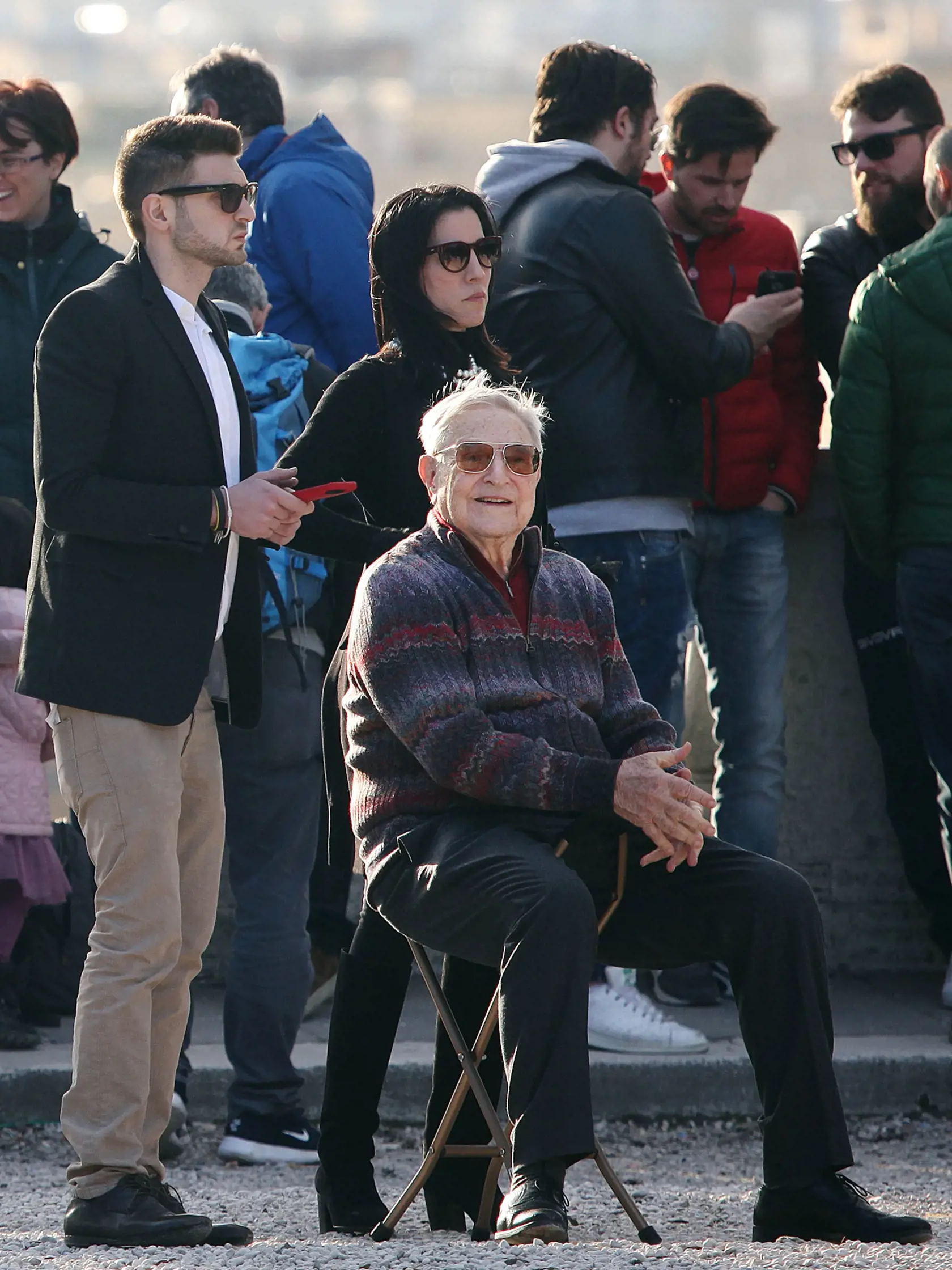 Miliardár George Soros a jeho Tamiko.