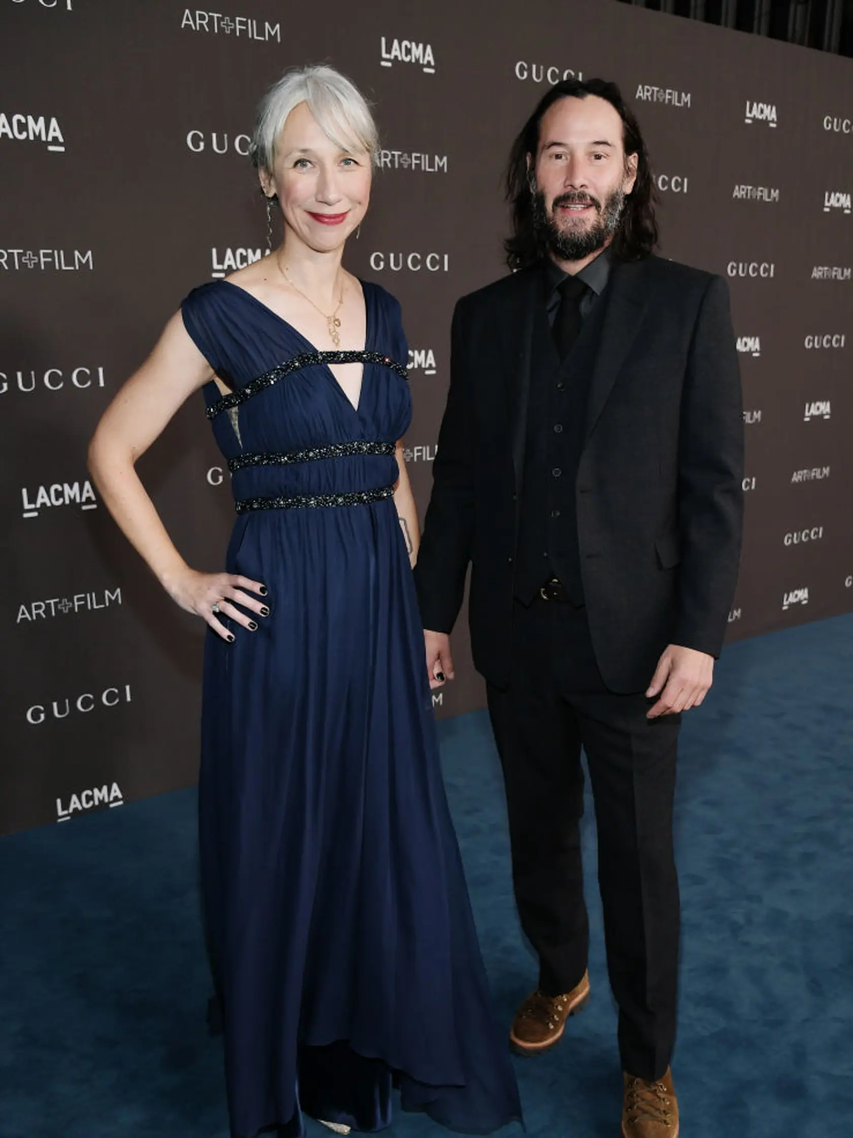 LOS ANGELES, CALIFORNIA - NOVEMBER 02: (L-R) Alexandra Grant and Keanu Reeves attend the 2019 LACMA 2019 Art + Film Gala Presented By Gucci at LACMA on November 02, 2019 in Los Angeles, California. (Photo by Neilson Barnard/Getty Images for LACMA)