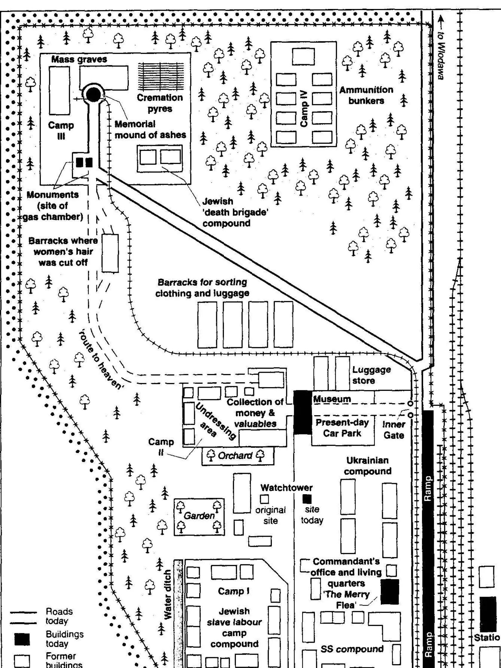 Mapa táboru Sobibor