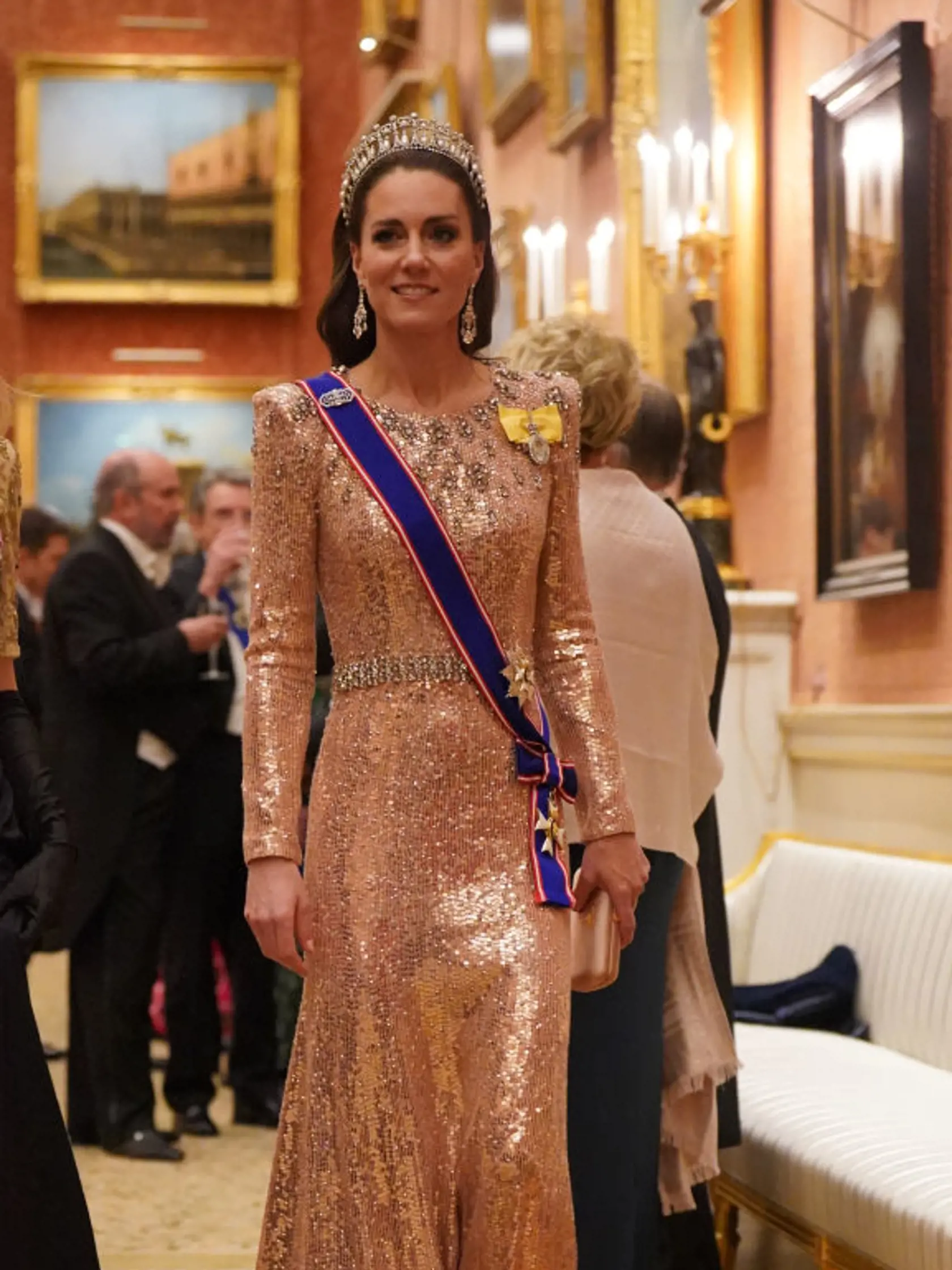 Takto Kate žiarila na diplomatickej recepcii v Buckinghamskom paláci v decembri 2023.