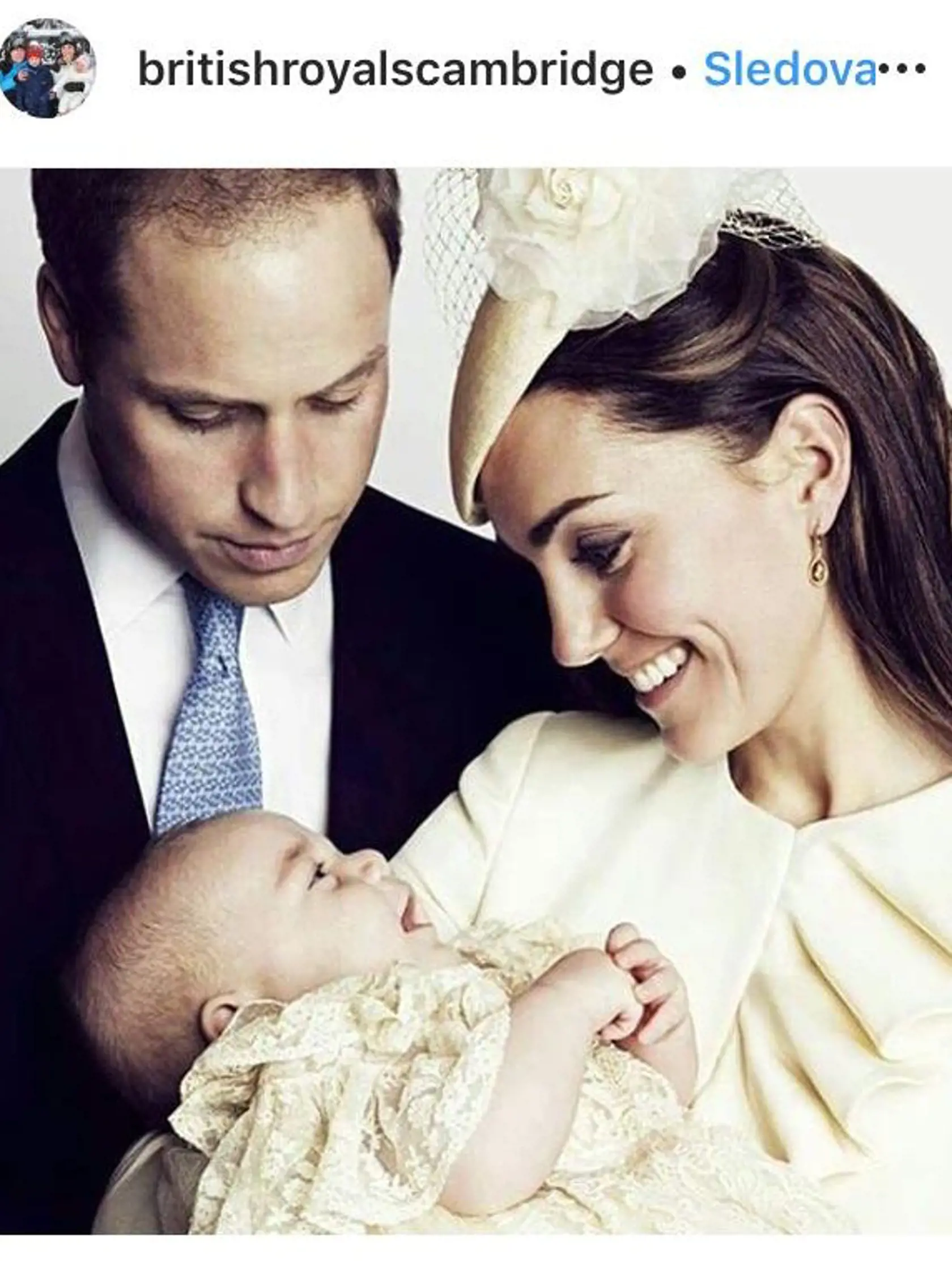 Krst princa Georgea Alexandra Louisa z Cambridge v roku 2013.