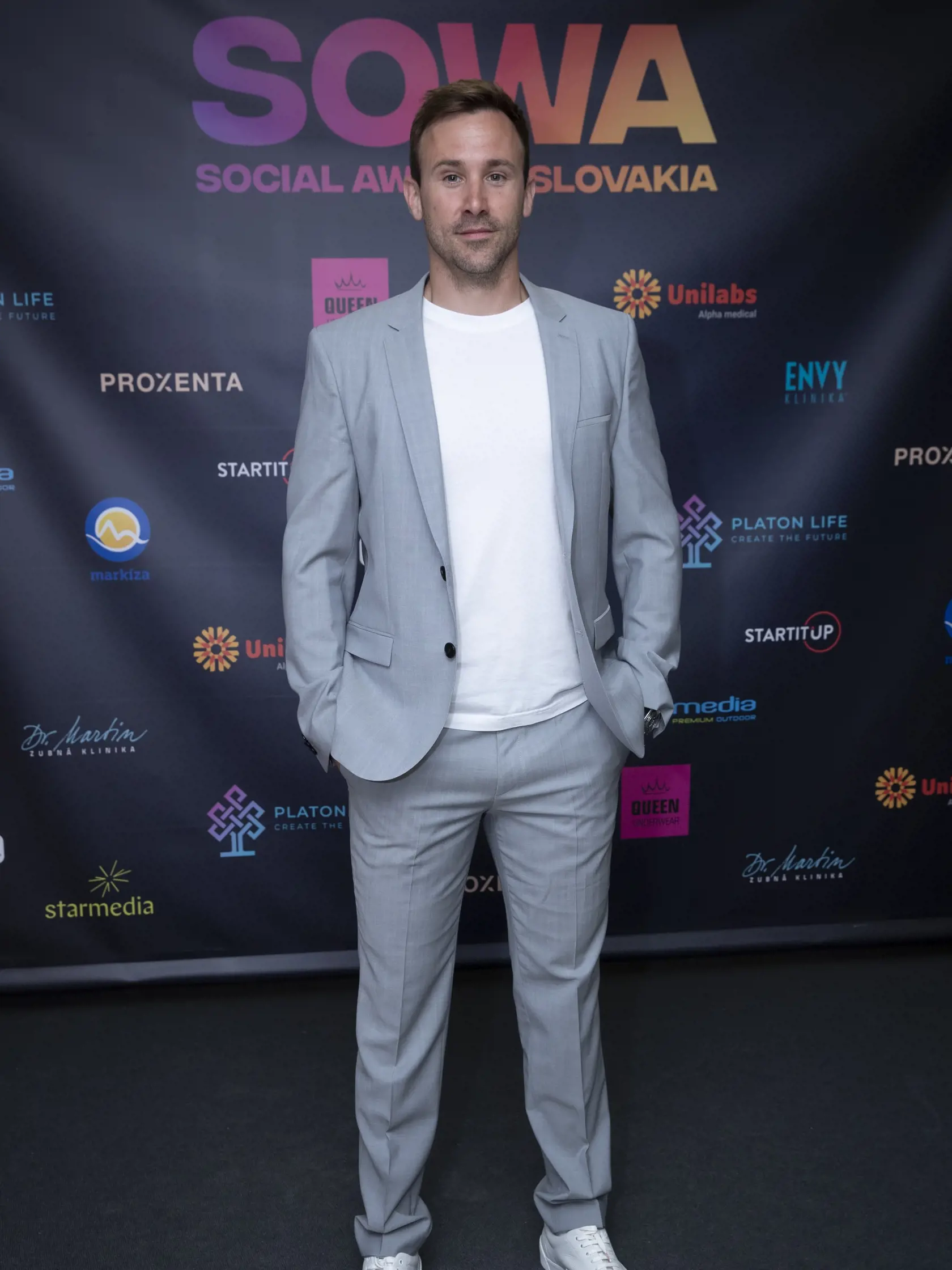 Druhý ročník odovzdávania ocenení Social Media Awards pre najúspešnejších influencerov na Slovensku. Na snímke je Marek Fašiang.