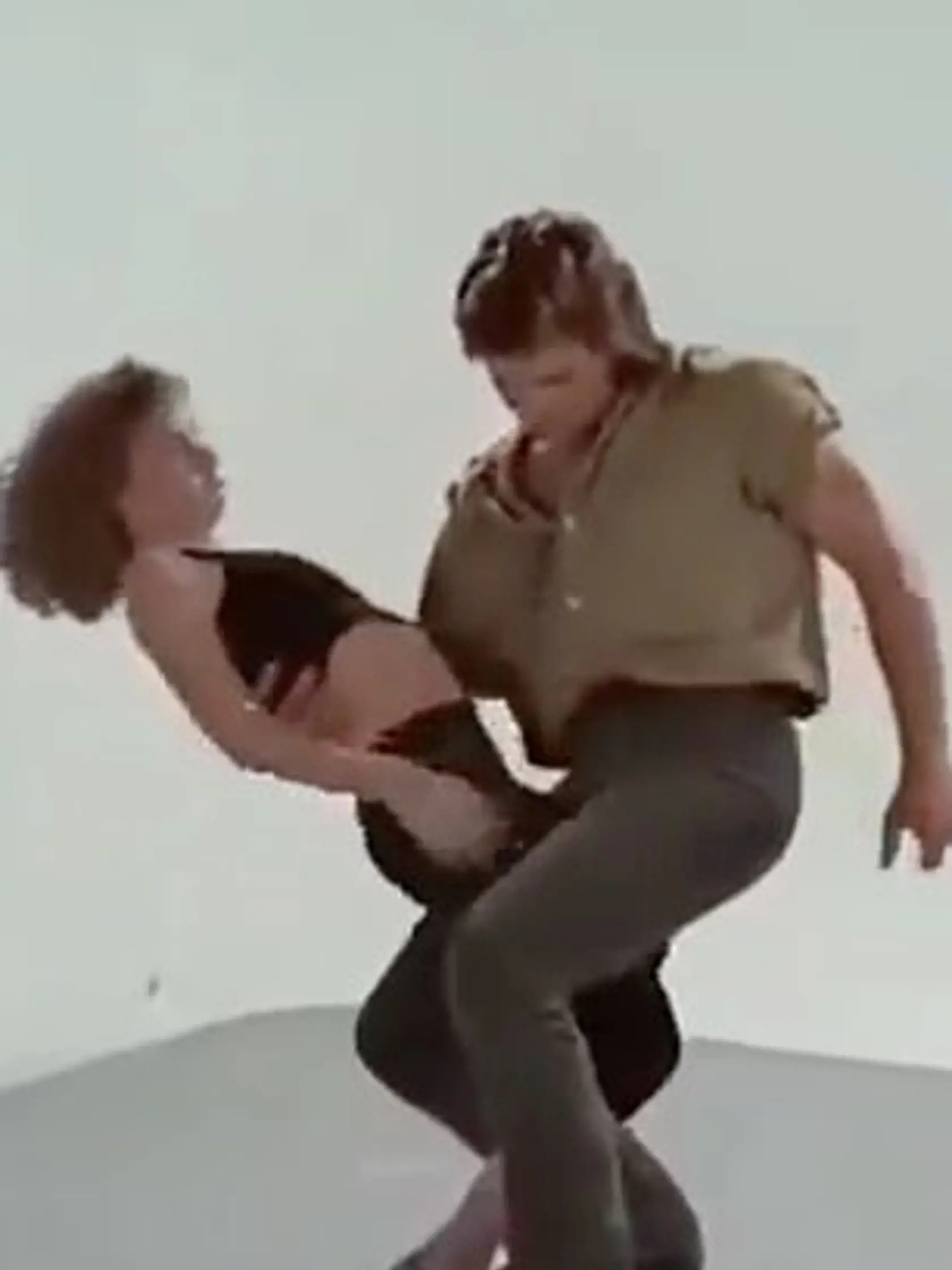 Patrick Swayze a Jennifer Grey na castingu do filmu Hriešny tanec.