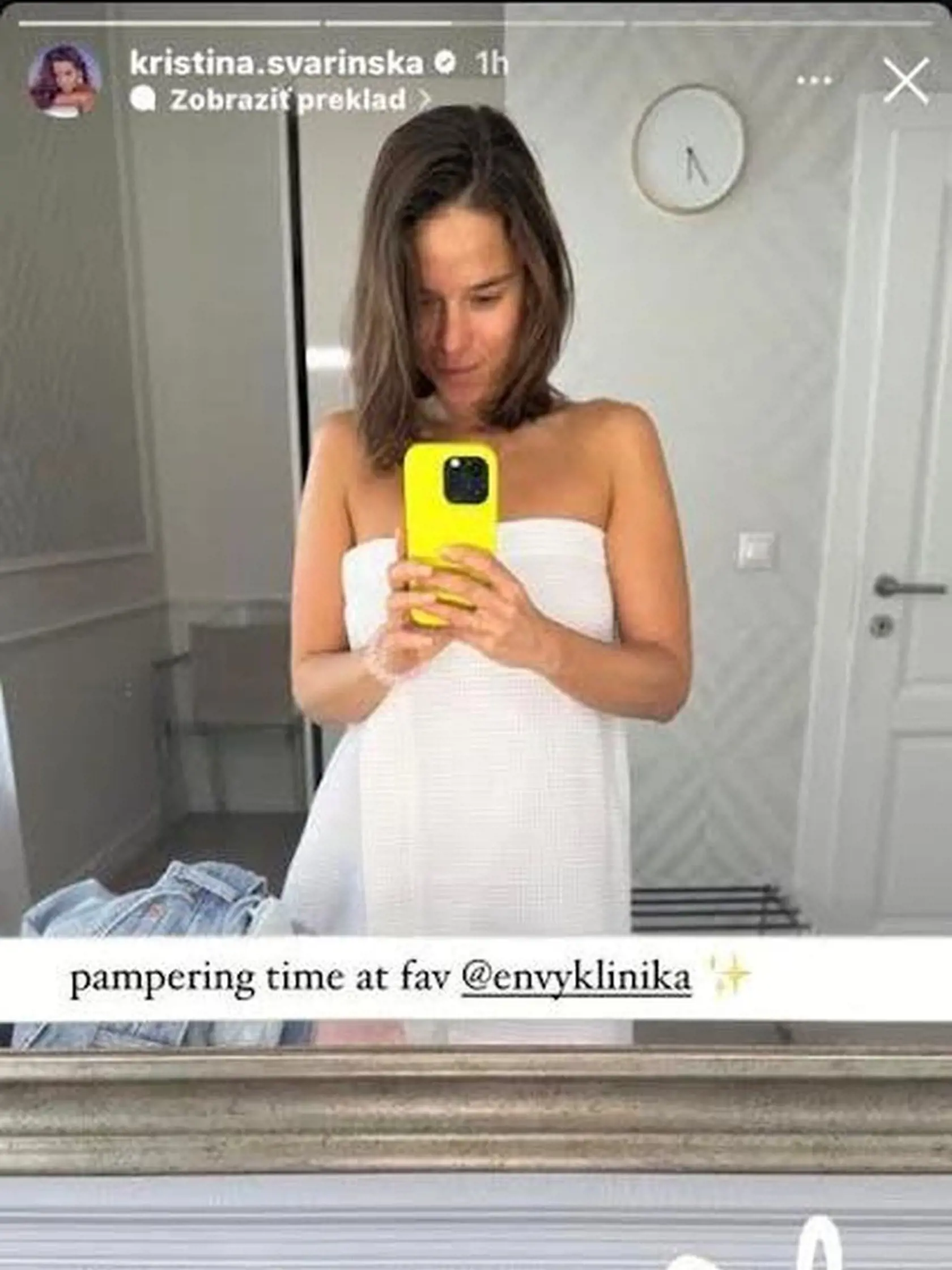 Kristína sa odfotila len v uteráku!