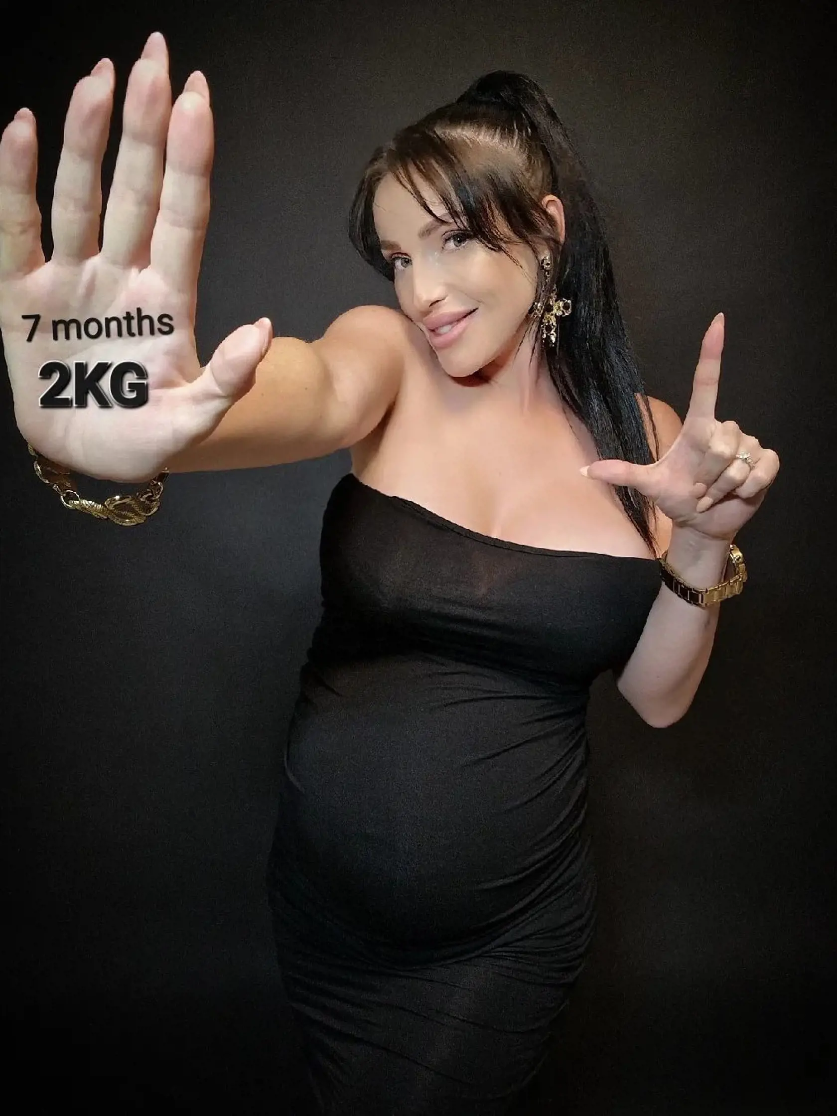 Zuzanita v 7. mesiaci tehotenstva.