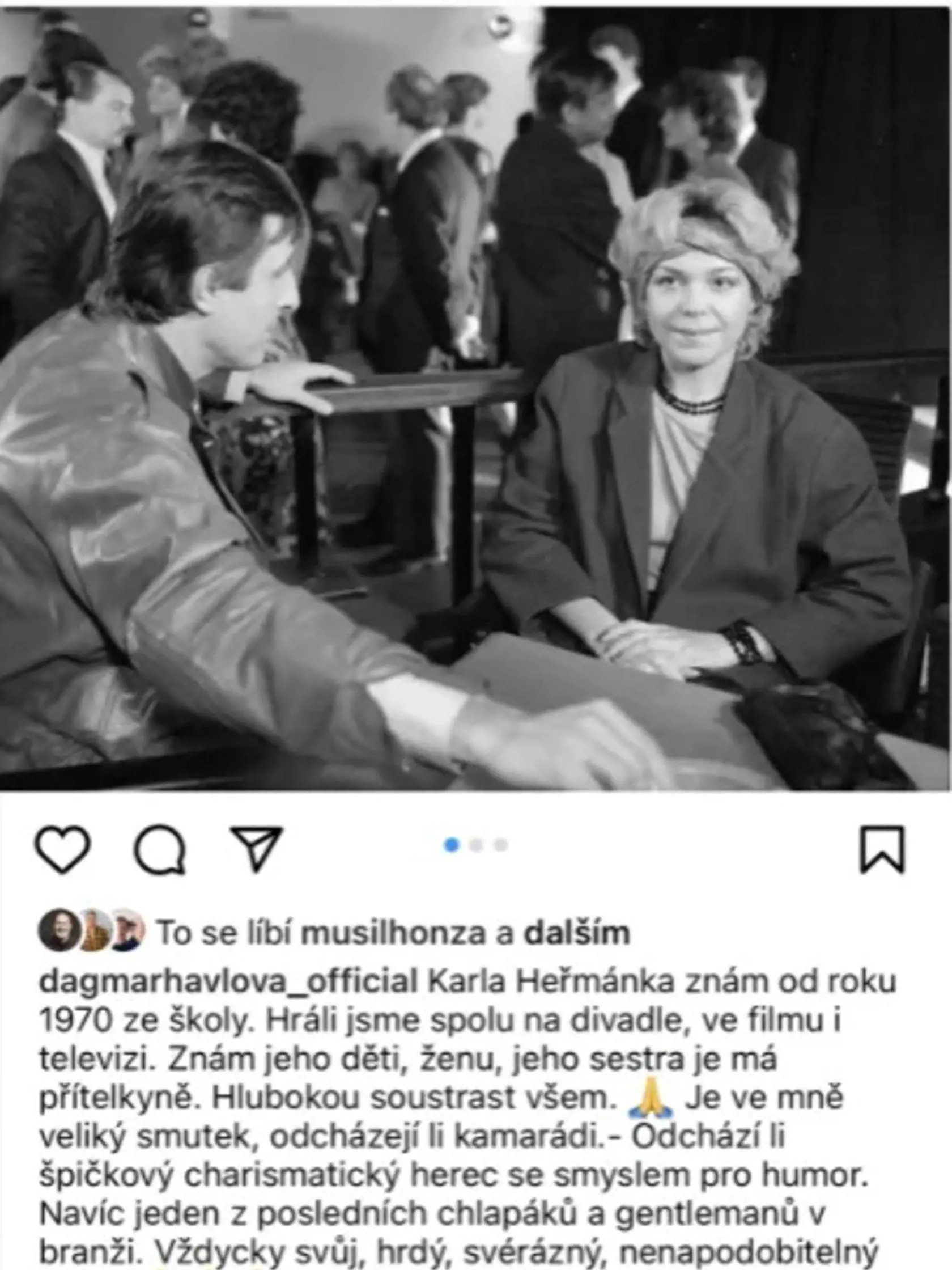 Dagmar Havlová na unikátnej fotografii s Karlom Heřmánkom.