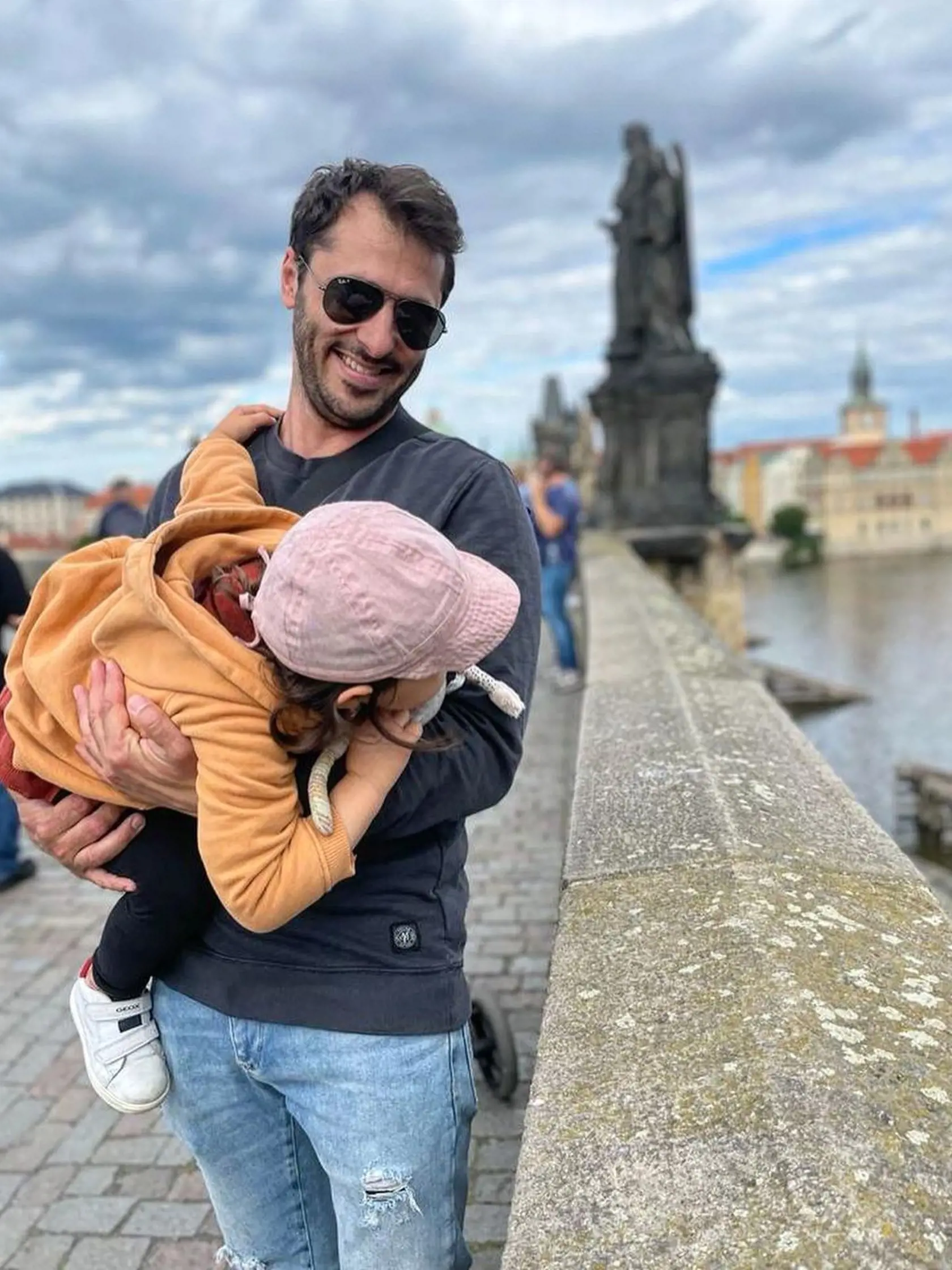 Braňo Deák s dcérkou Matildou