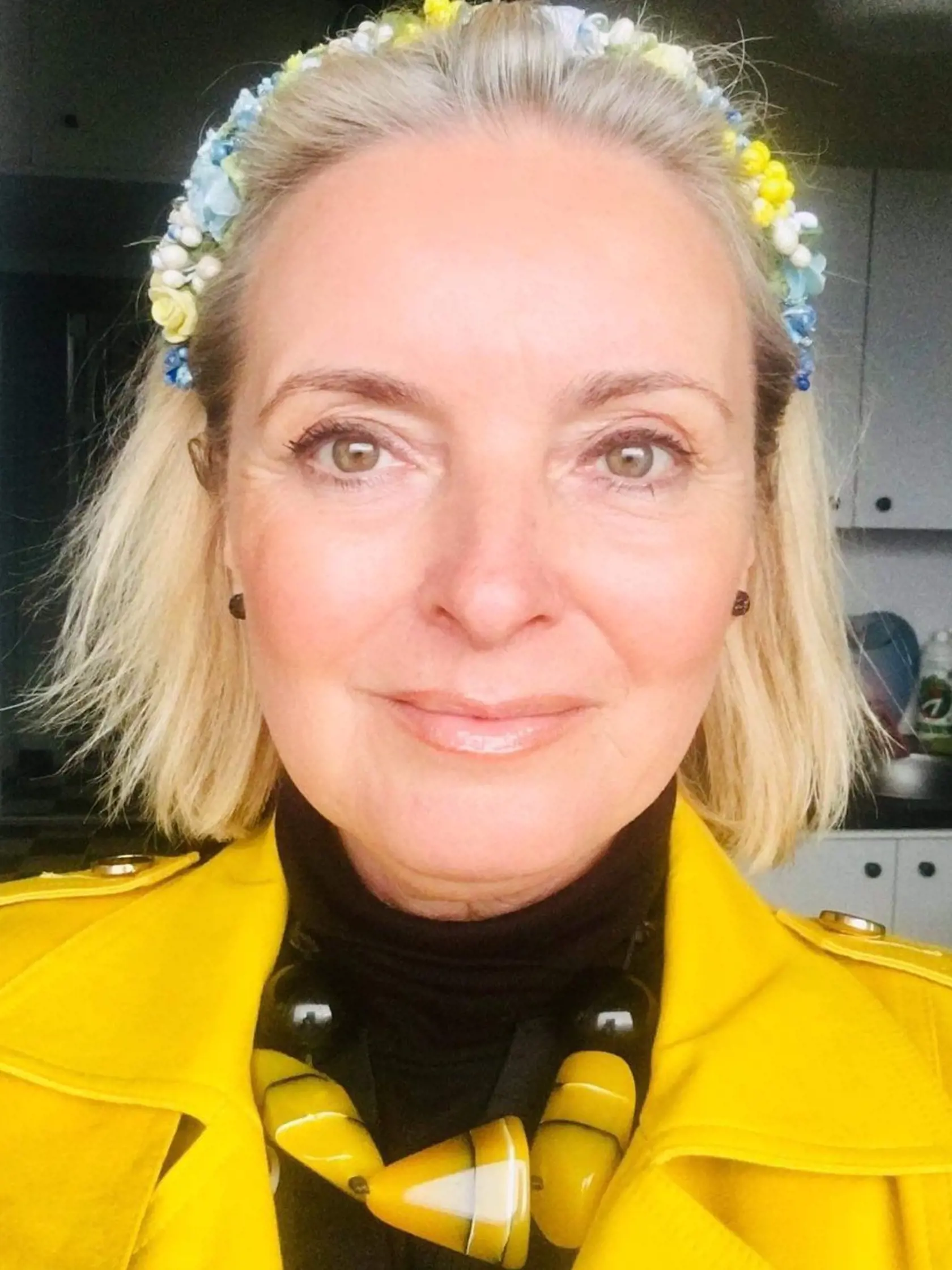 Eva Pavlíková cvakla v svojej kuchyni takúto selfie.