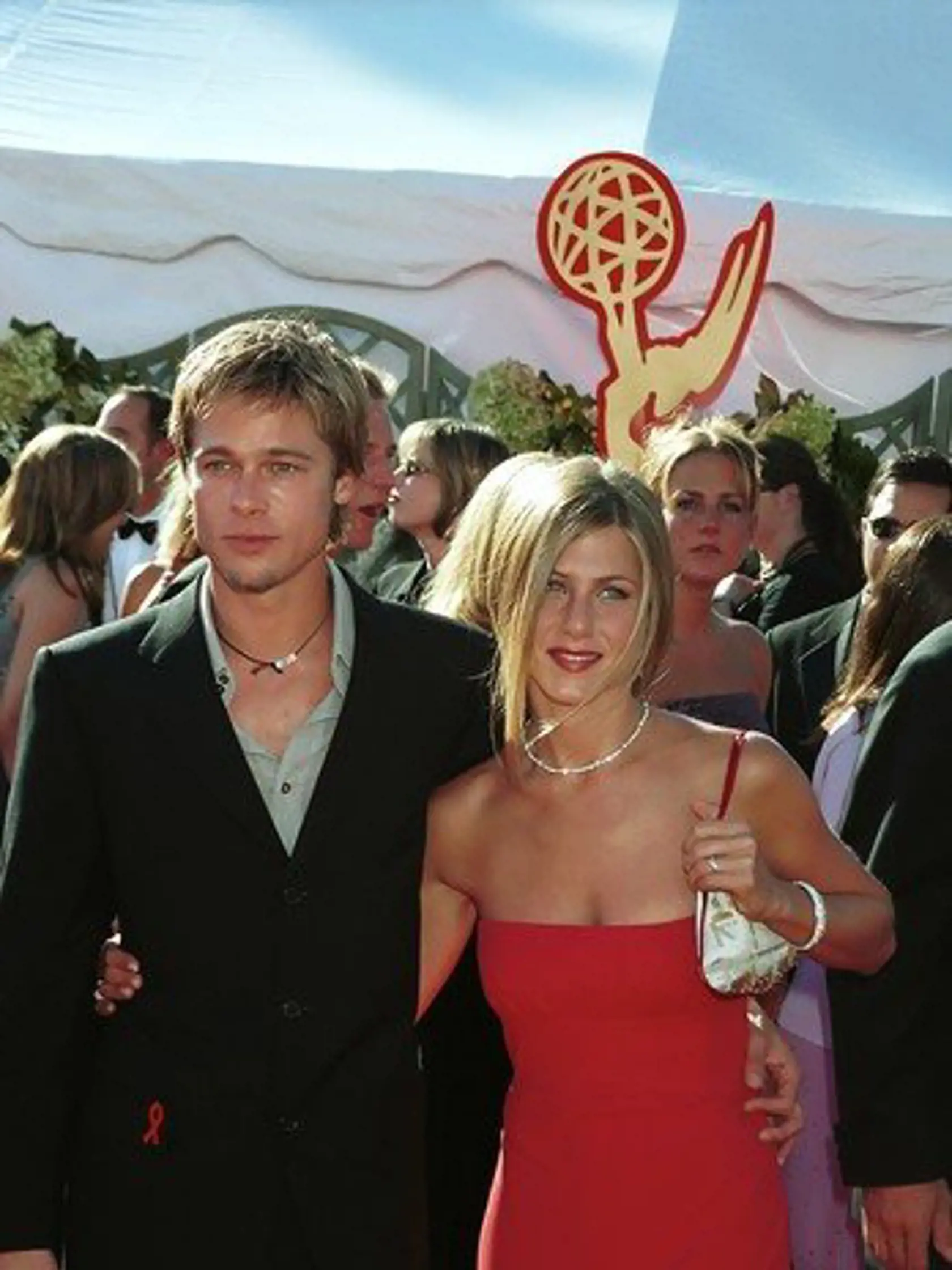 HOLLYWOOD,USA-September 11: Brad Pitt and Jennifer Aniston at Emmy's ArrivalHOLLYWOOD,USA-September 11: Brad Pitt and Jennifer Aniston at Emmy's ArrivalHOLLYWOOD,USA-September 11: Brad Pitt and Jennifer Aniston at Emmy's Arrival, Image: 300524443, License: Rights-managed, Restrictions: , Model Release: no, Credit line: Profimedia, Papixs