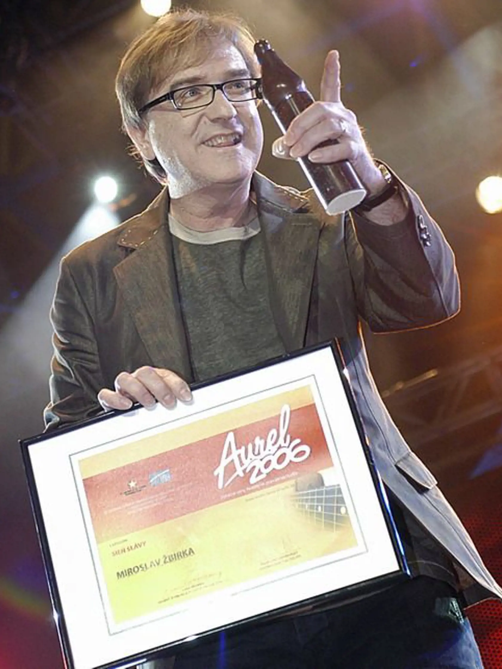 Rok 2006: Meky počas hudobných cien Aurel.