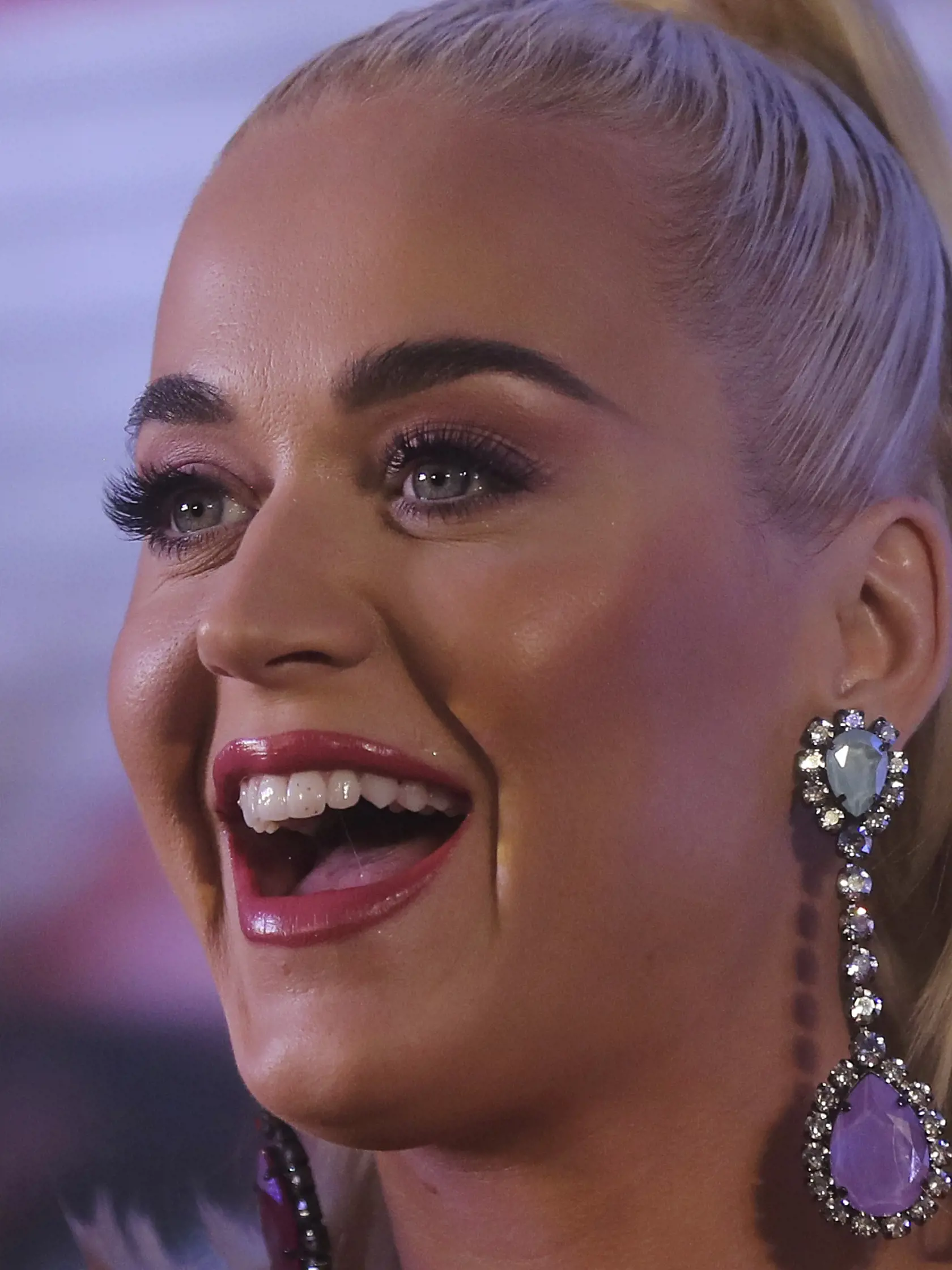Na snímke americká speváčka Katy Perry počas tlačovej konferencie pred pred koncertom v indickom Bombaji 12. novembra 2019. FOTO TASR/AP