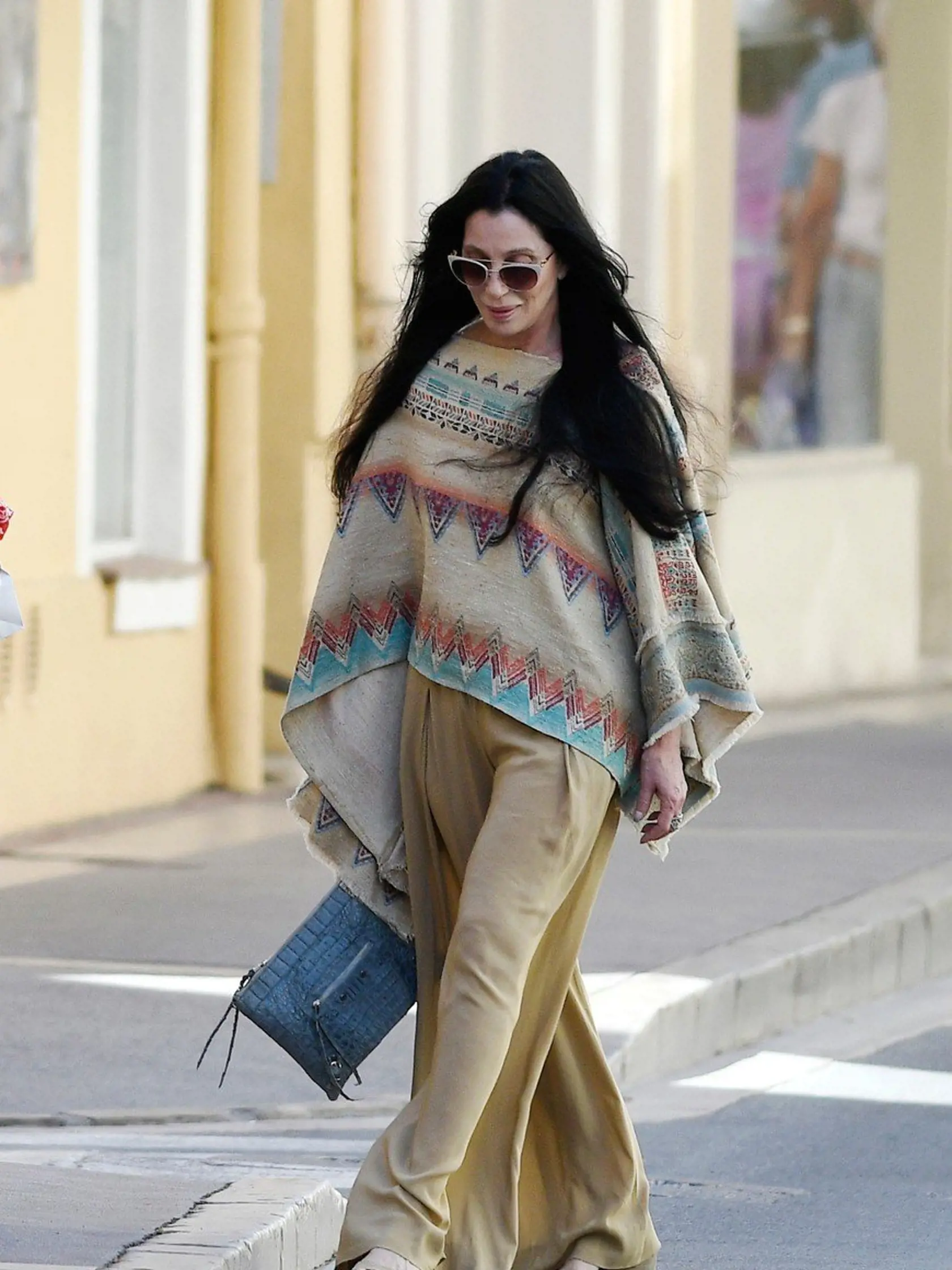 June 20th, 2016 - Saint Tropez  Very fashionable 70-year-old legendary american singer Cher enjoying a shopping day in Saint Tropez.  ****** BYLINE MUST READ : Â©Spread Pictures ******  ****** No Web Usage before agreement ******  ******Please hide the children's faces prior to the publication******  ****** Stricly No Mobile Phone Application or Apps use without our Prior Agreement ******  Enquiries at photo@spreadpictures.com, Image: 291856826, License: Rights-managed, Restrictions: Worldwide, 