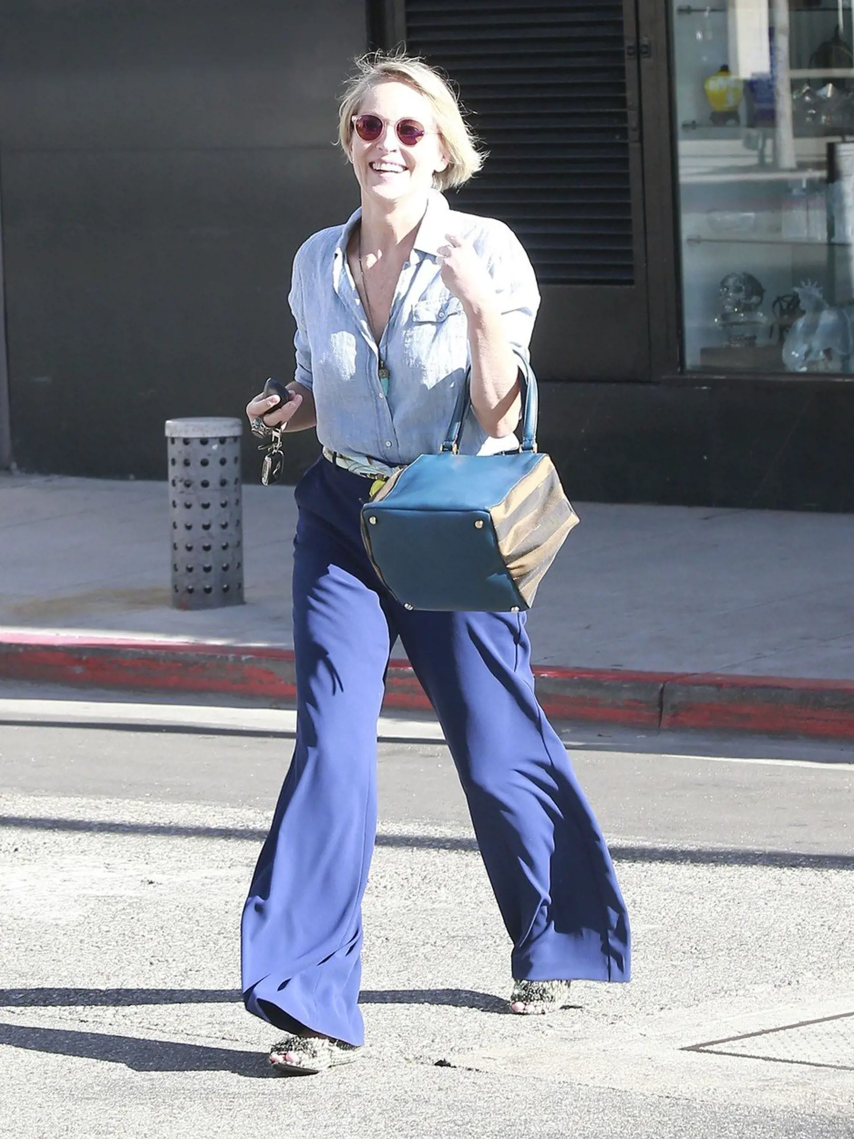 52299528 Actress Sharon Stone is spotted out for lunch at The Grill in Beverly Hills, California on January 30, 2017. Sharon recently returned from what she called a 'corporate retreat' in Hawaii., Image: 314052470, License: Rights-managed, Restrictions: , Model Release: no, Credit line: Profimedia, FameFlynet USA