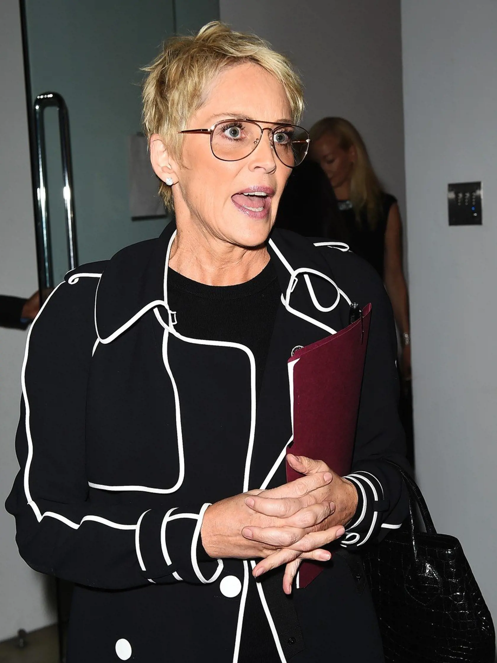 Sharon Stone leaves a discussion for women's brain health held at an art gallery in Los Angeles, California. Pictured: Sharon Stone, Image: 353392168, License: Rights-managed, Restrictions: -ALLCOUNTRY, Model Release: no, Credit line: Profimedia, Splash