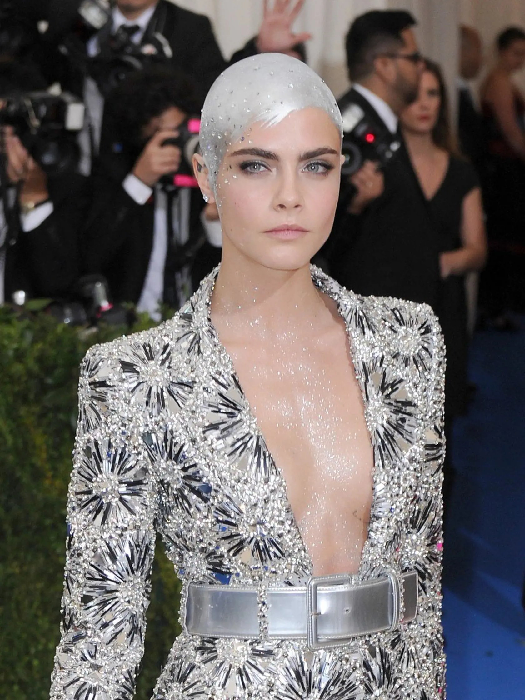 May 1, 2017 - New York, New York, USA -The Metropolitan Museum's Costume Institute Benefit gala celebrating the exhibition of Rei Kawakubo / Comme des Garcons: Art of the In-Between red carpet arrivals. The event is co-chaired by Tom Brady, Gisele Bundchen, Katy Perry,Pharrell Willimas, and Anna Wintour. Cara Delevingne, Image: 330872136, License: Rights-managed, Restrictions: , Model Release: no, Credit line: Profimedia, Polaris