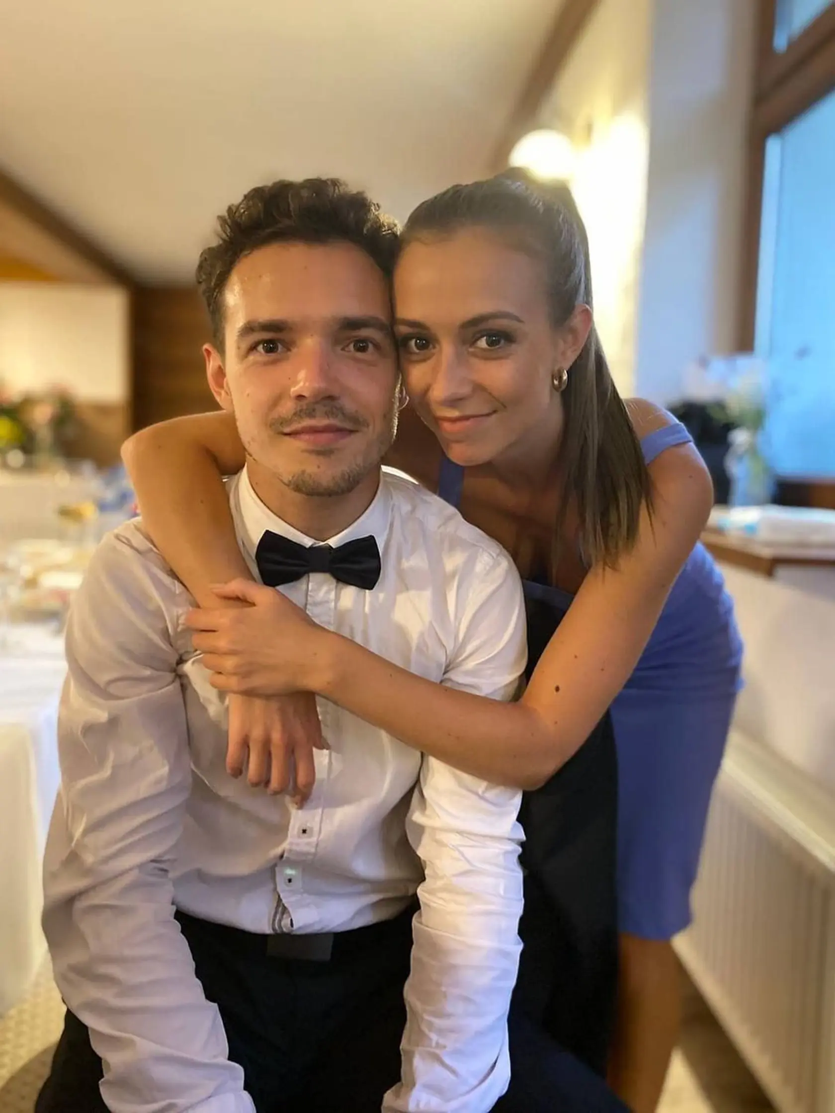 David Hartl s manželkou Martinou.