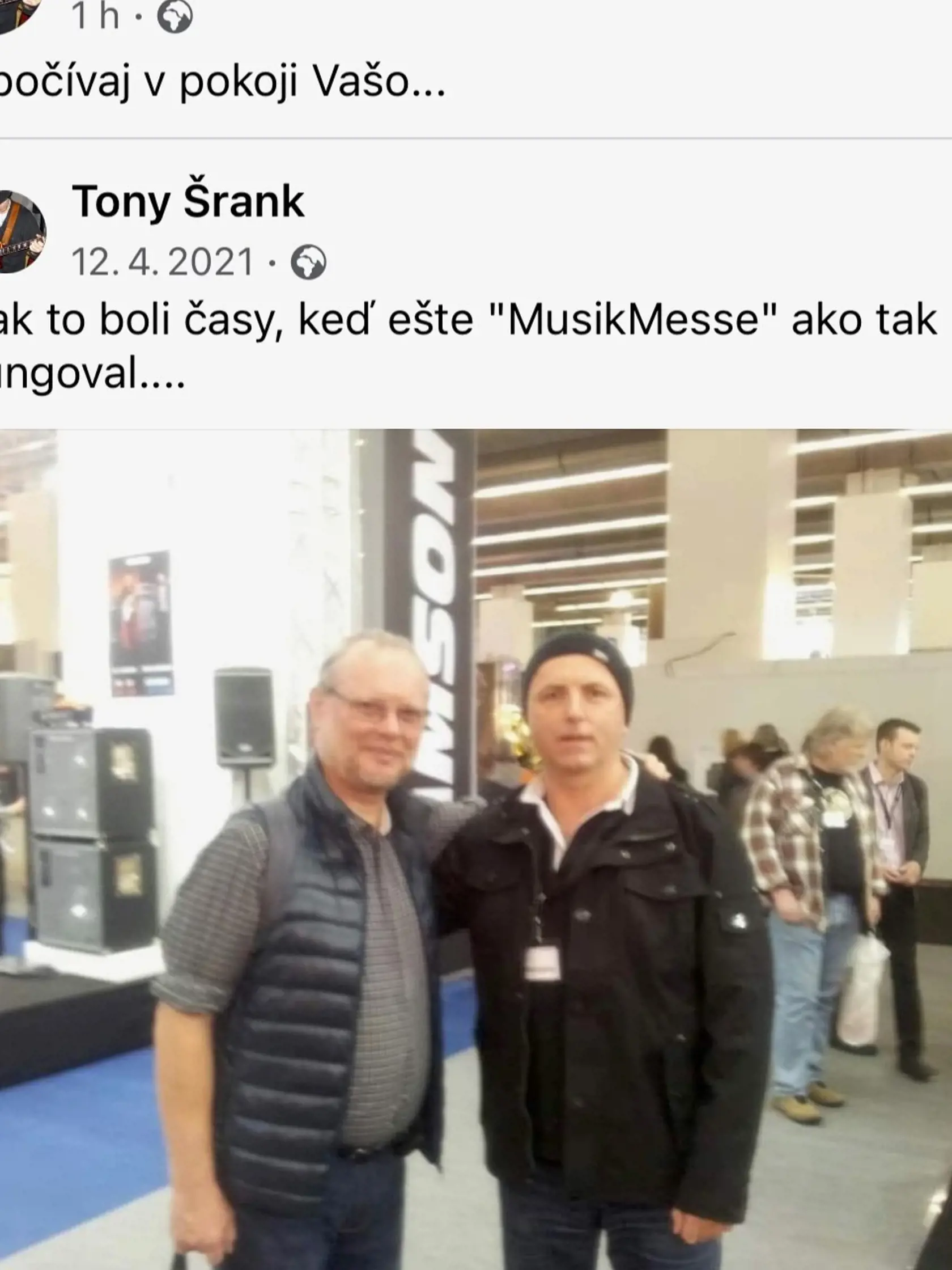 Tona Šrank: "Odpočívaj v pokoji, Vašo..."