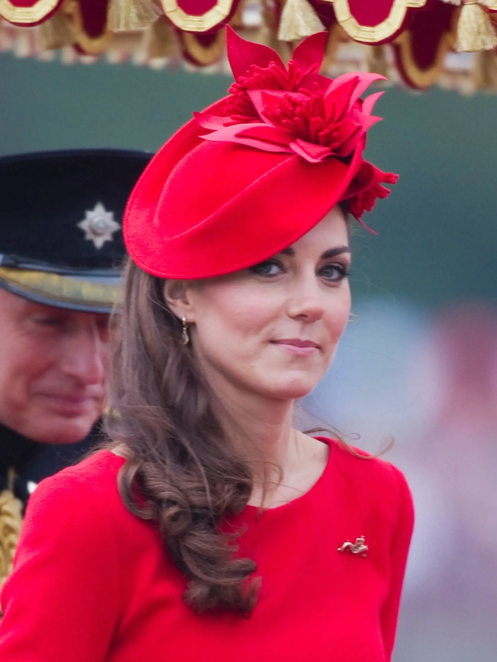 3rd June 2012.  The Diamond Jubilee River Pageant is held on the river Thames through London in celebration of the Queen's Diamond Jubilee. Over 1,000 boats join the Pageant behind the Royal Barge 'The Spirit of Chartwell' which took the Queen and members of the Royal family from Chelsea to Tower Bridge. Pictured:  Catherine, Duchess of Cambridge, Image: 130815263, License: Rights-managed, Restrictions: **No UK Use Until 28 Days After Create Date**, Model Release: no, Credit line: Profimedia, Go