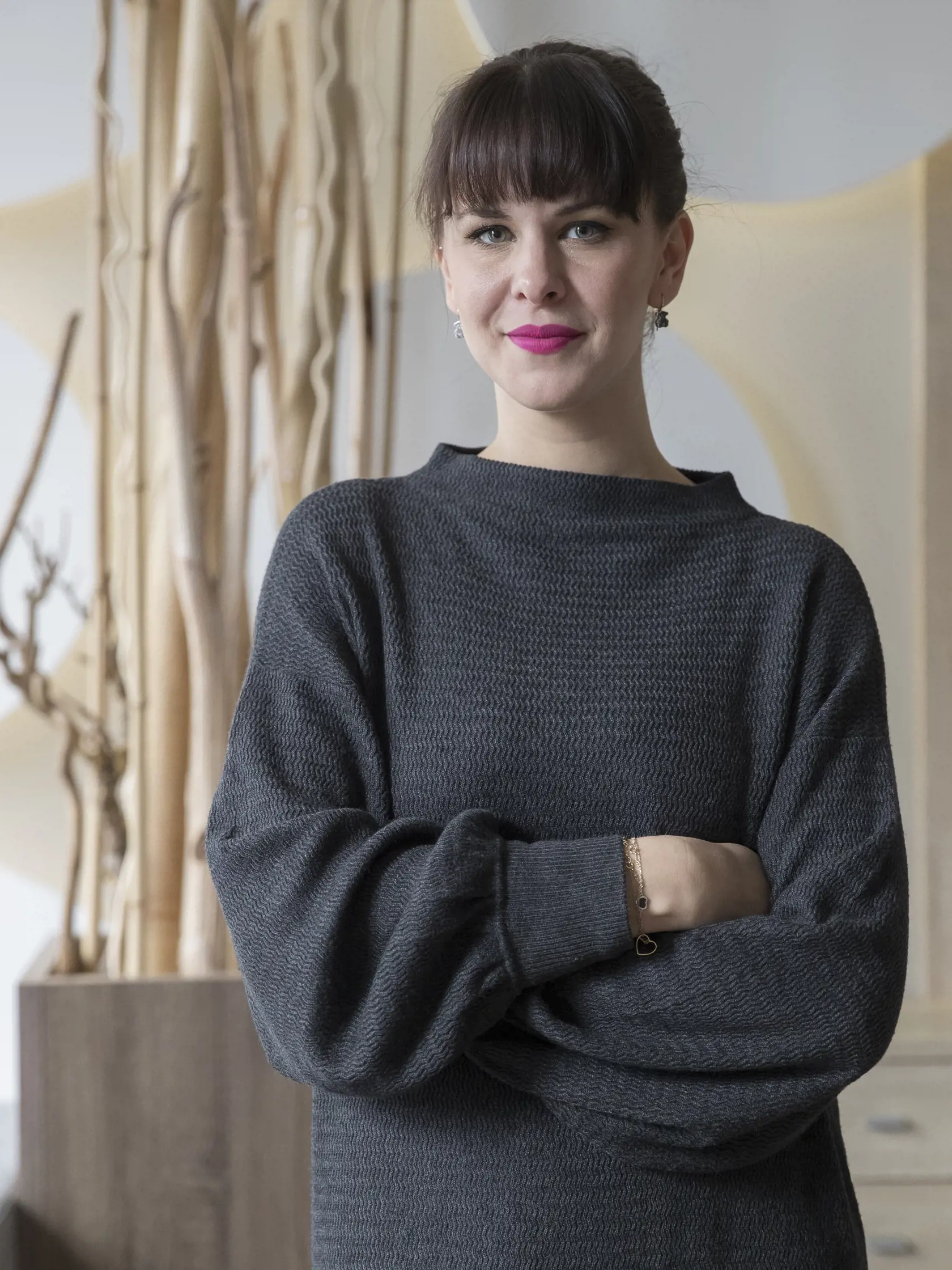 Herecka Kristina Farkasova, ktora je tvarou detskej vyzivy Sunar predstavila novy produkt tejto znacky. 