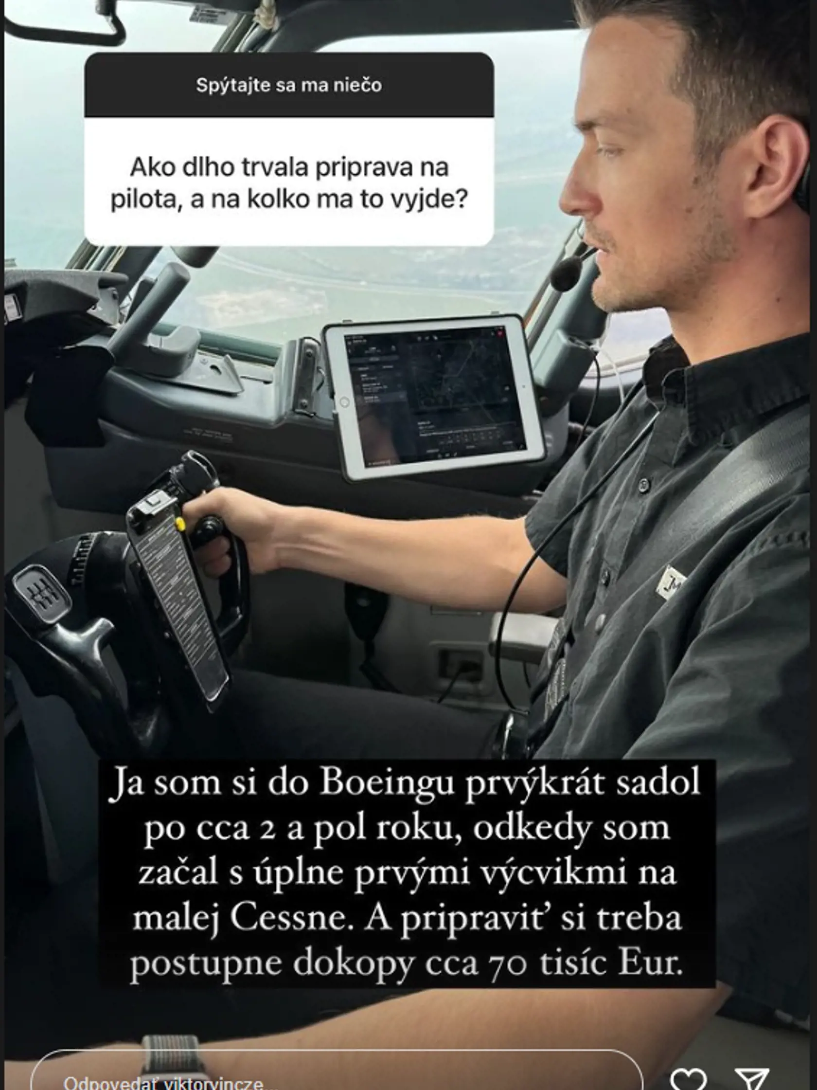 Viktor Vincze odpovedal aj na otázky ohľadom pilotovania.