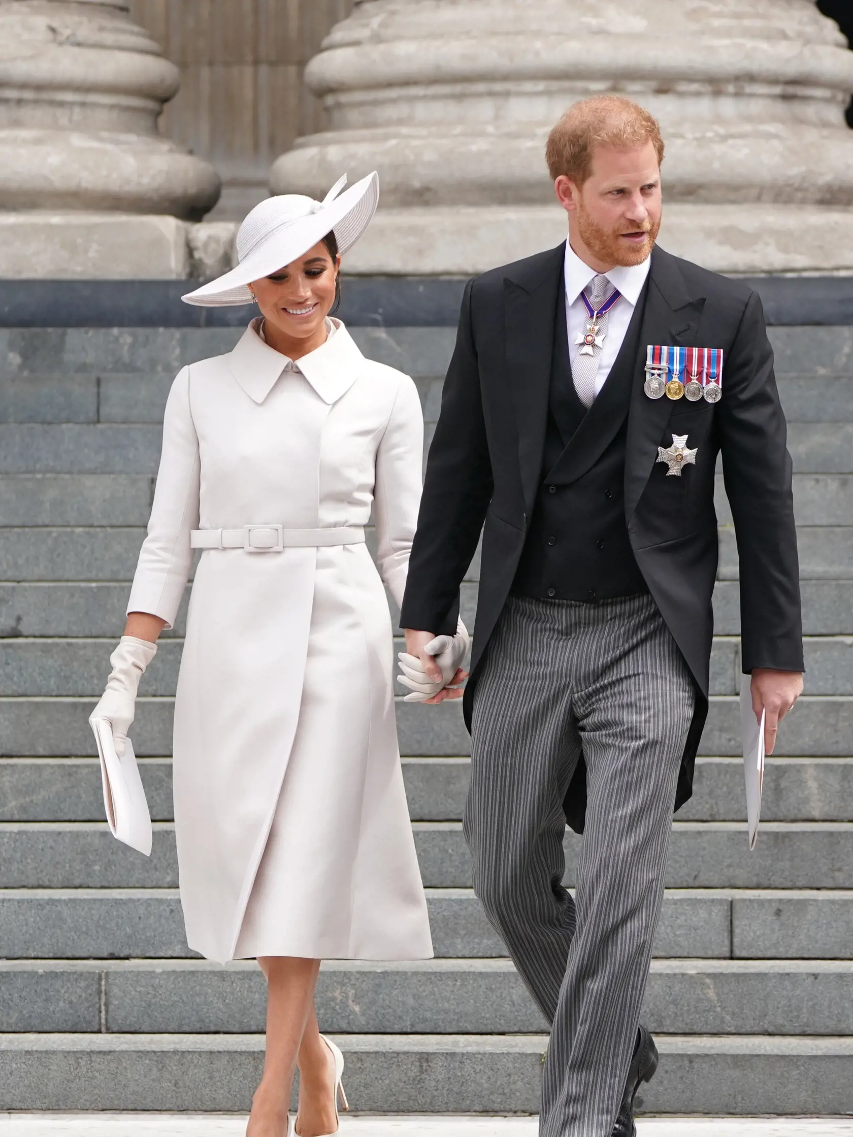 Vojvodkyňa Meghan Markle na oslavách platinového jubilea kráľovnej Alžbety počas bohoslužby v kostole sv. Pavla.