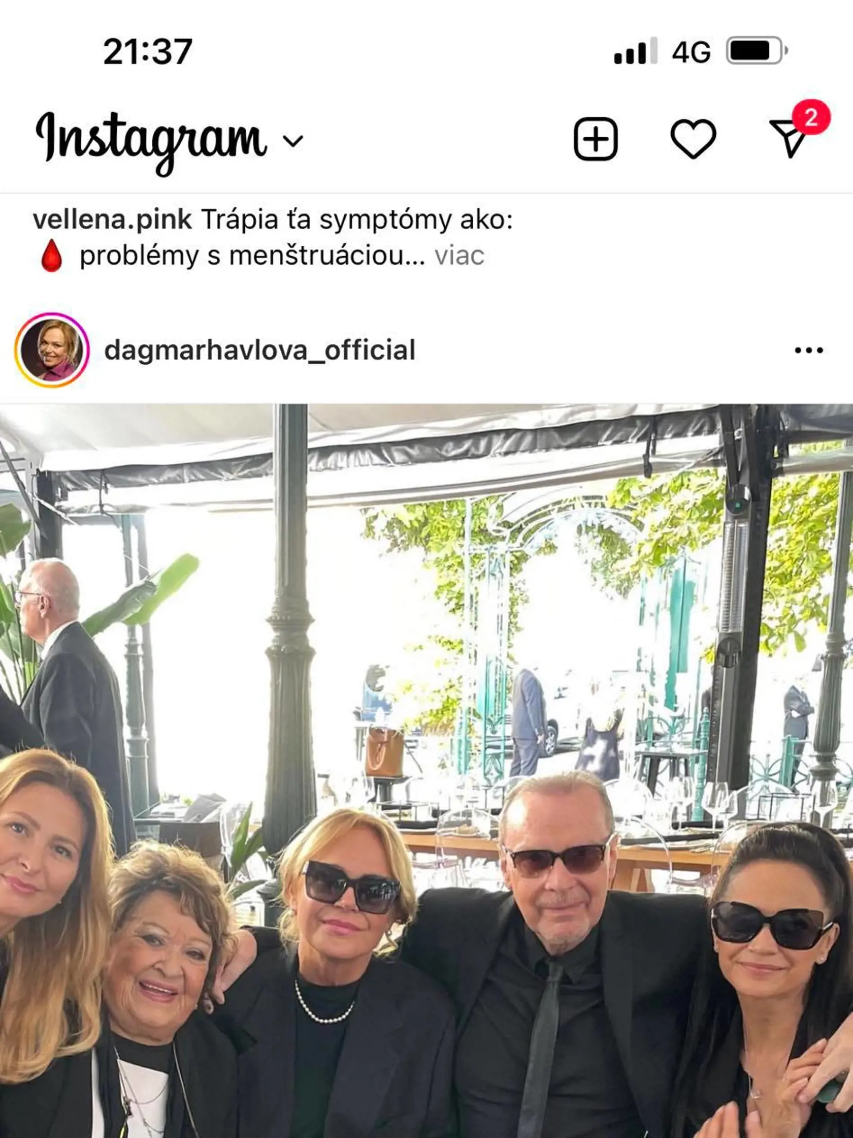 Dagmar Havlová pridala aj foto z karu na Žofíne.