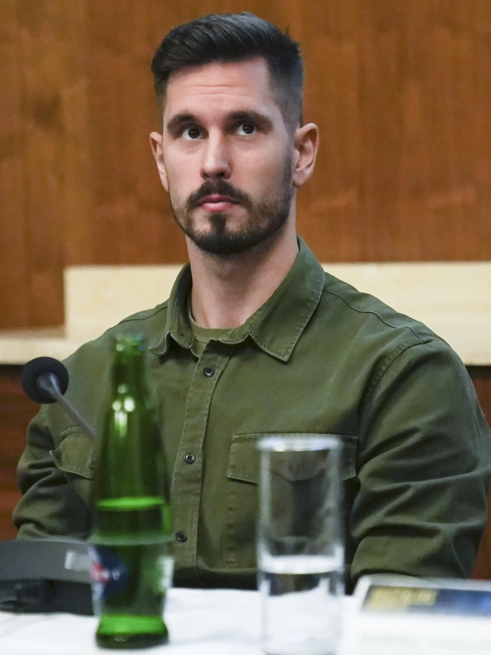 Na snímke moderátor Jakub Ťapák počas tlačovej konferencie k 23. ročníku udeľovanie cien Krištáľového krídla v Bratislave 6. februára 2020. FOTO TASR - Martin Baumann