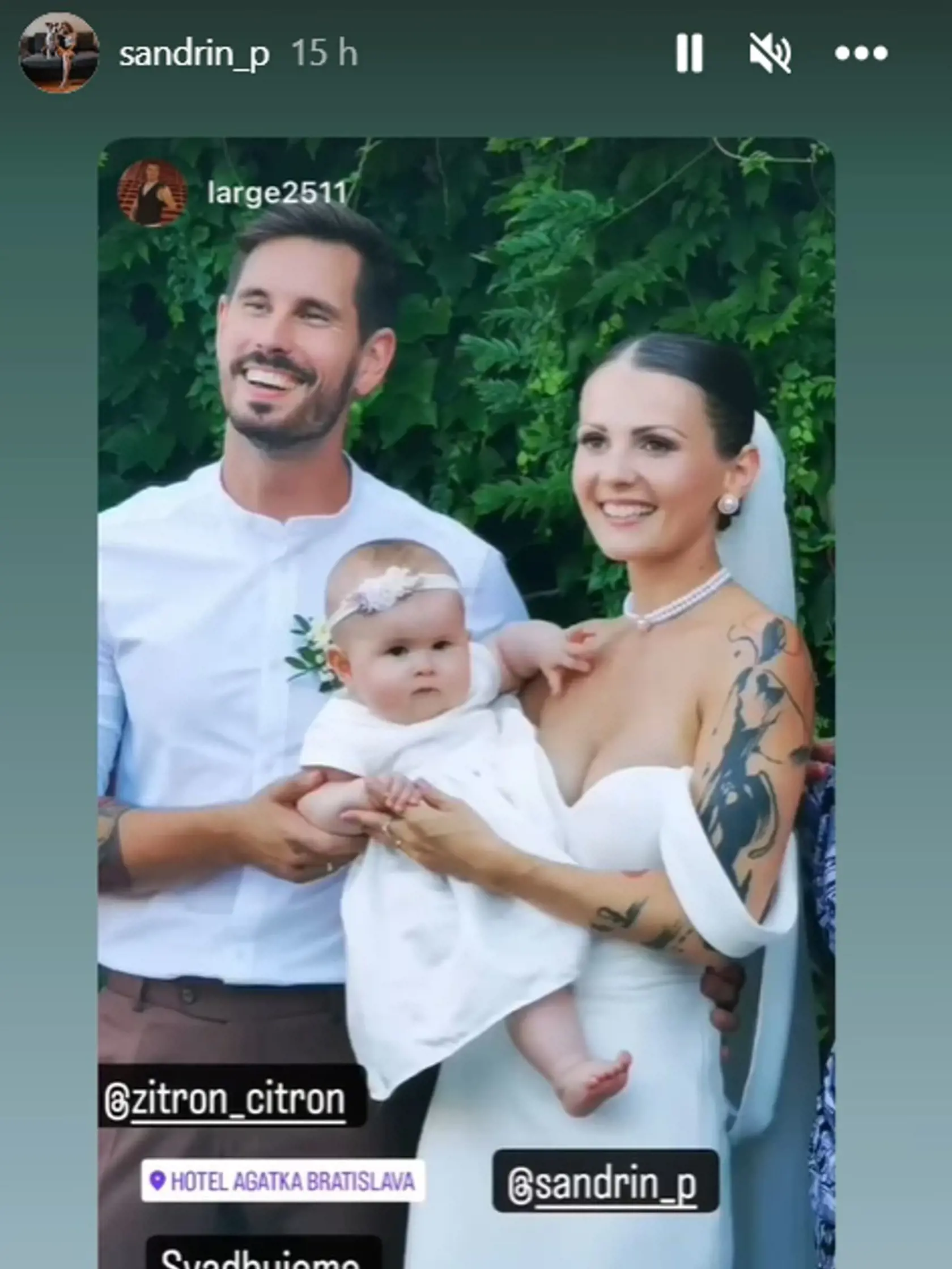 Jakub Zitron Ťapák sa oženil so svojou láskou Alexandrou.