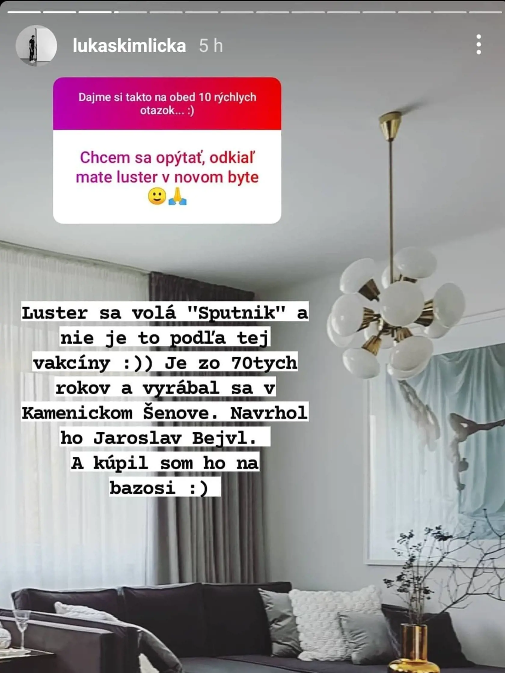 Luster zohnal Lukáš na bazári.