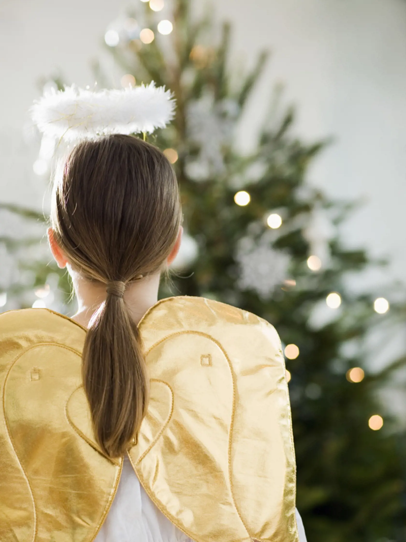 Girl in angel costume