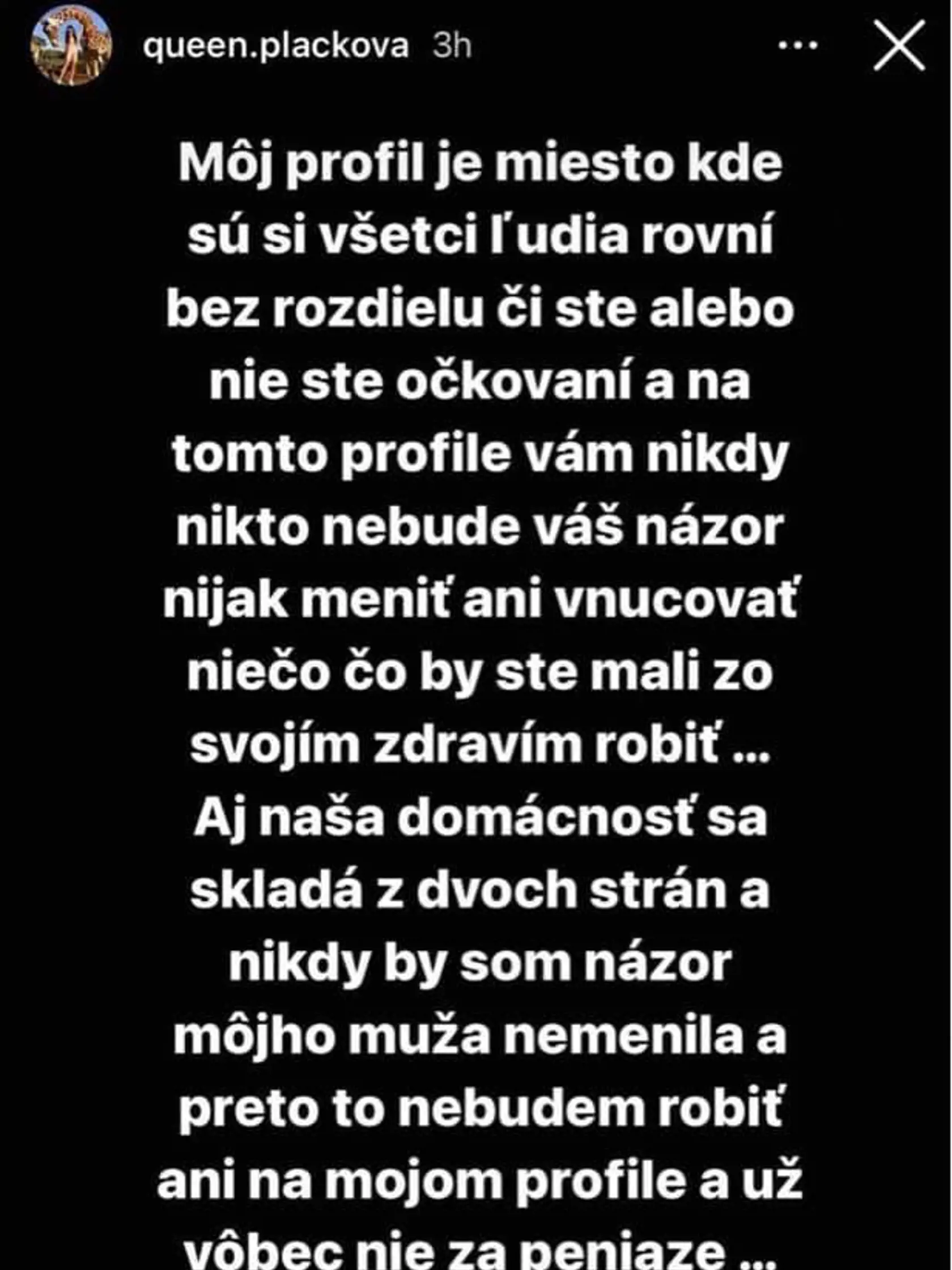Plačkovej slová podľa Kulkovského nekorešpondujú s pravdou a tým čo influencerka reálne robí.
