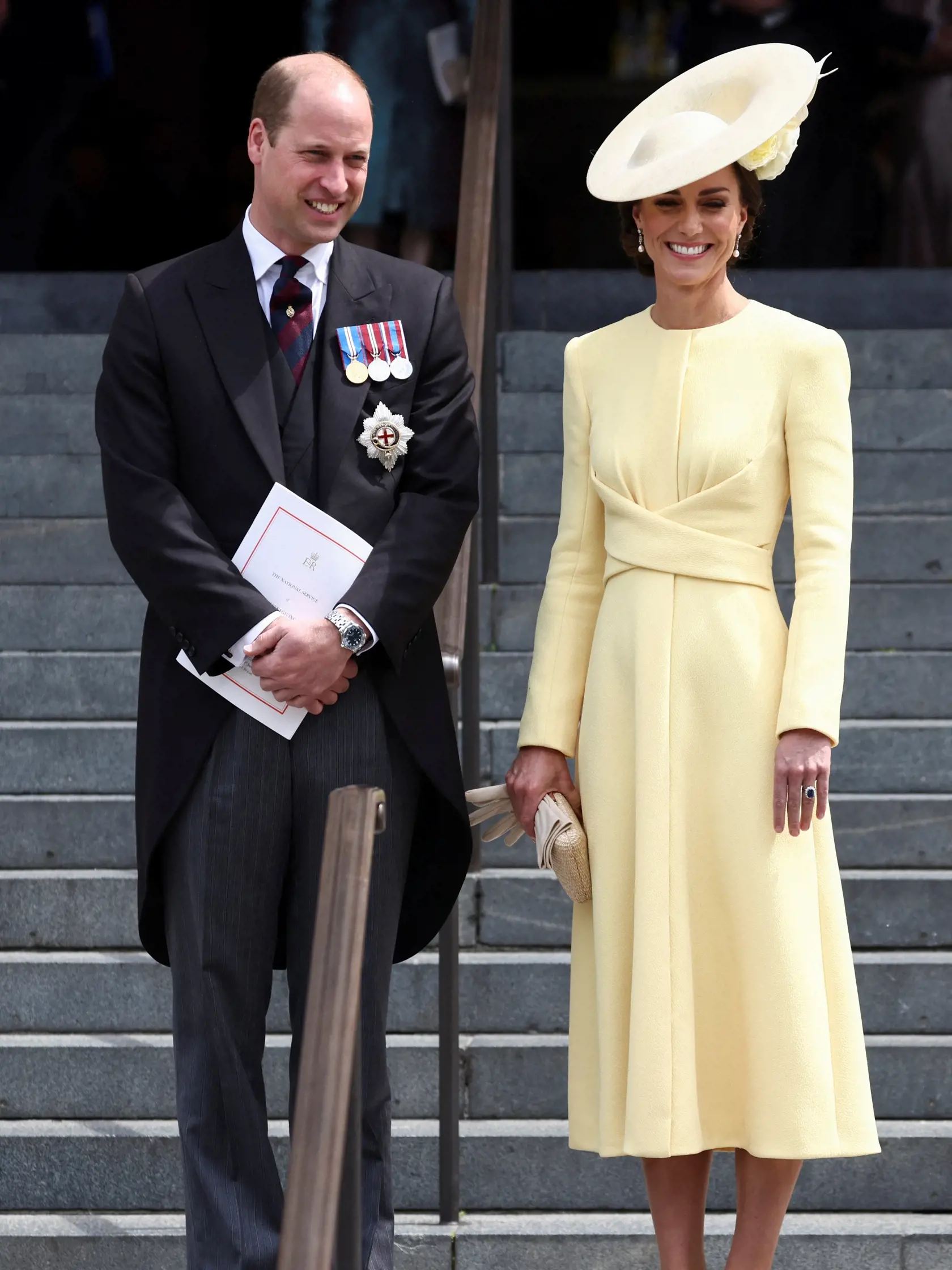 Vojvodkyňa Kate na oslavách platinového jubilea kráľovnej Alžbety počas bohoslužby v kostole sv. Pavla.