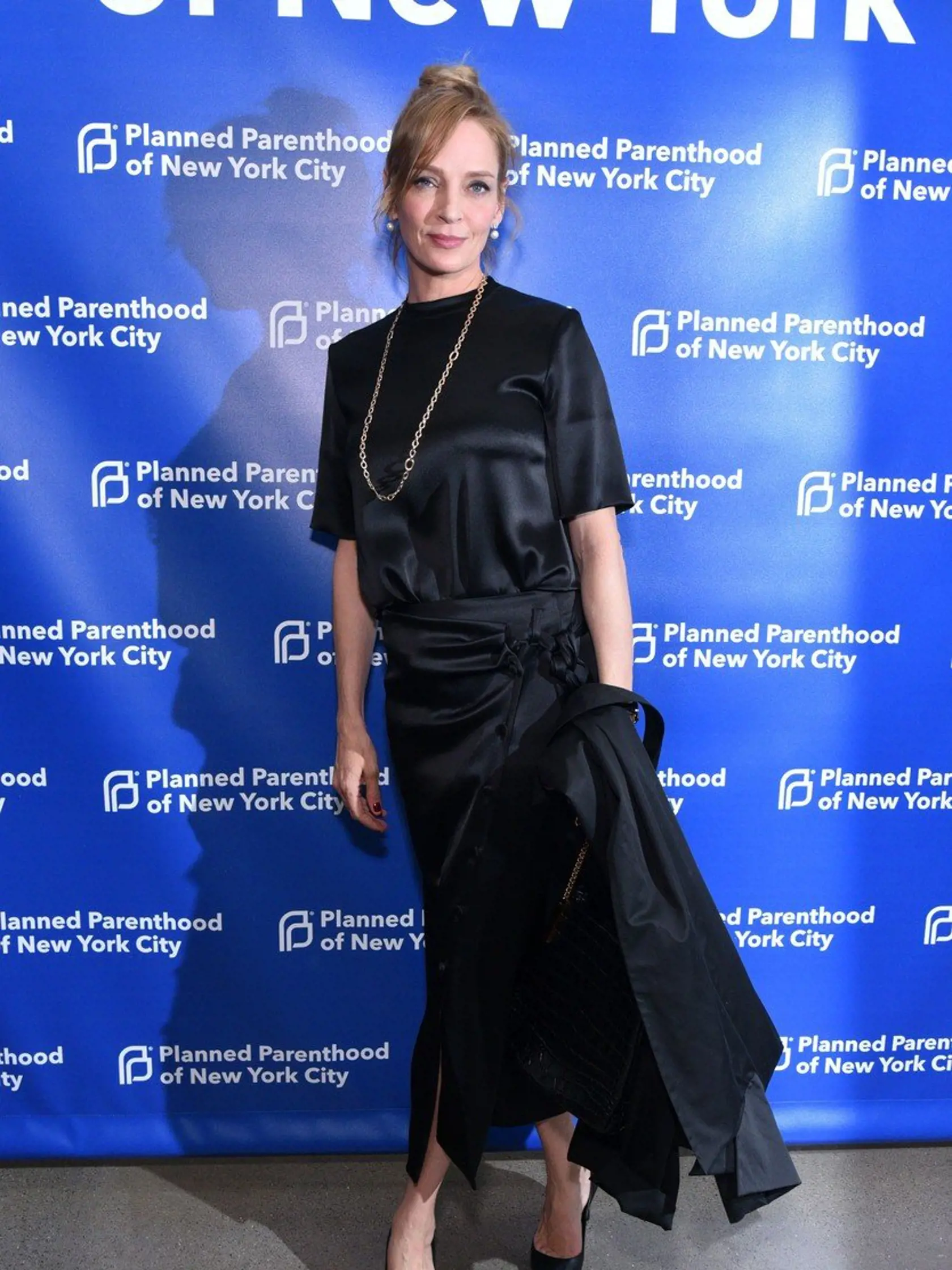 Uma Thurman  Planned Parenthood Spring Gala, New York, USA - 01 May 2018, Image: 370317097, License: Rights-managed, Restrictions: , Model Release: no, Credit line: Profimedia, TEMP Rex Features