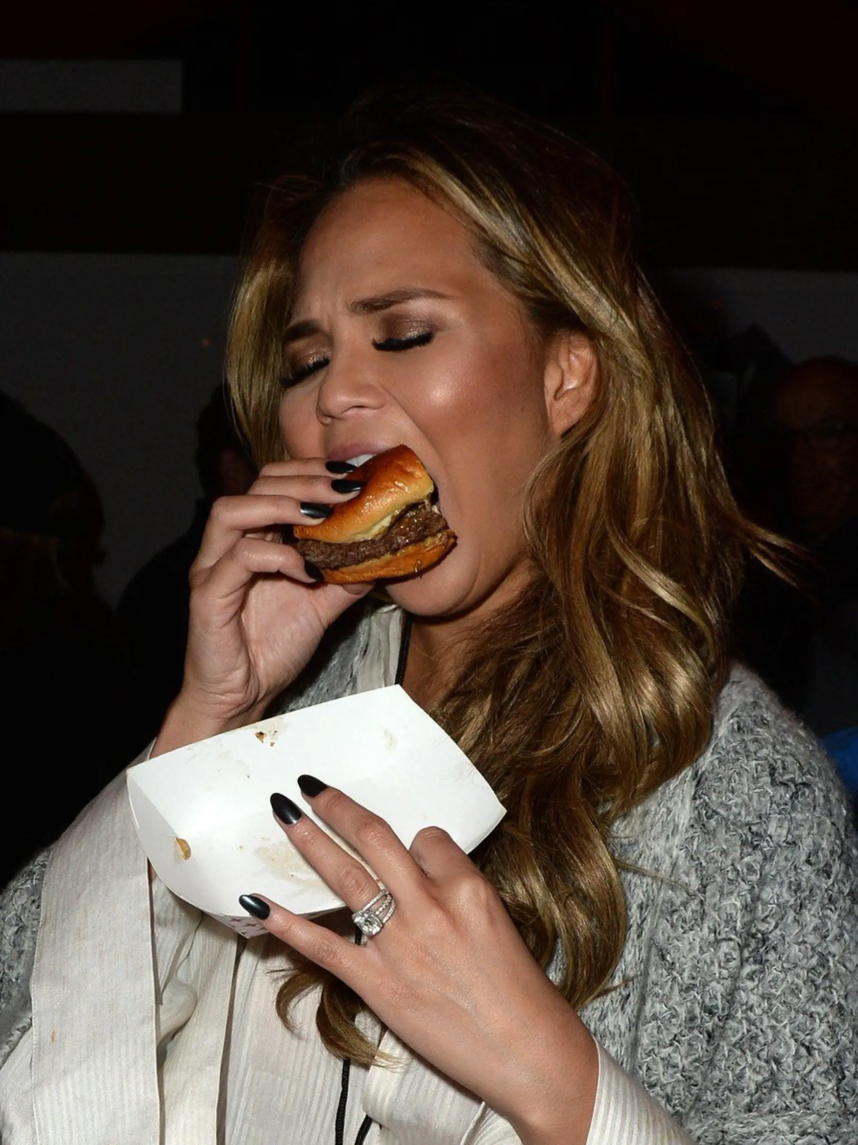 February 20, 2015: Model Chrissy Teigen attends the annual Amstel Light Burger Bash as part of the South Beach Wine and Food Festival in Miami Beach, Florida., Image: 219045530, License: Rights-managed, Restrictions: CODE000, Model Release: no, Credit line: Profimedia, INF