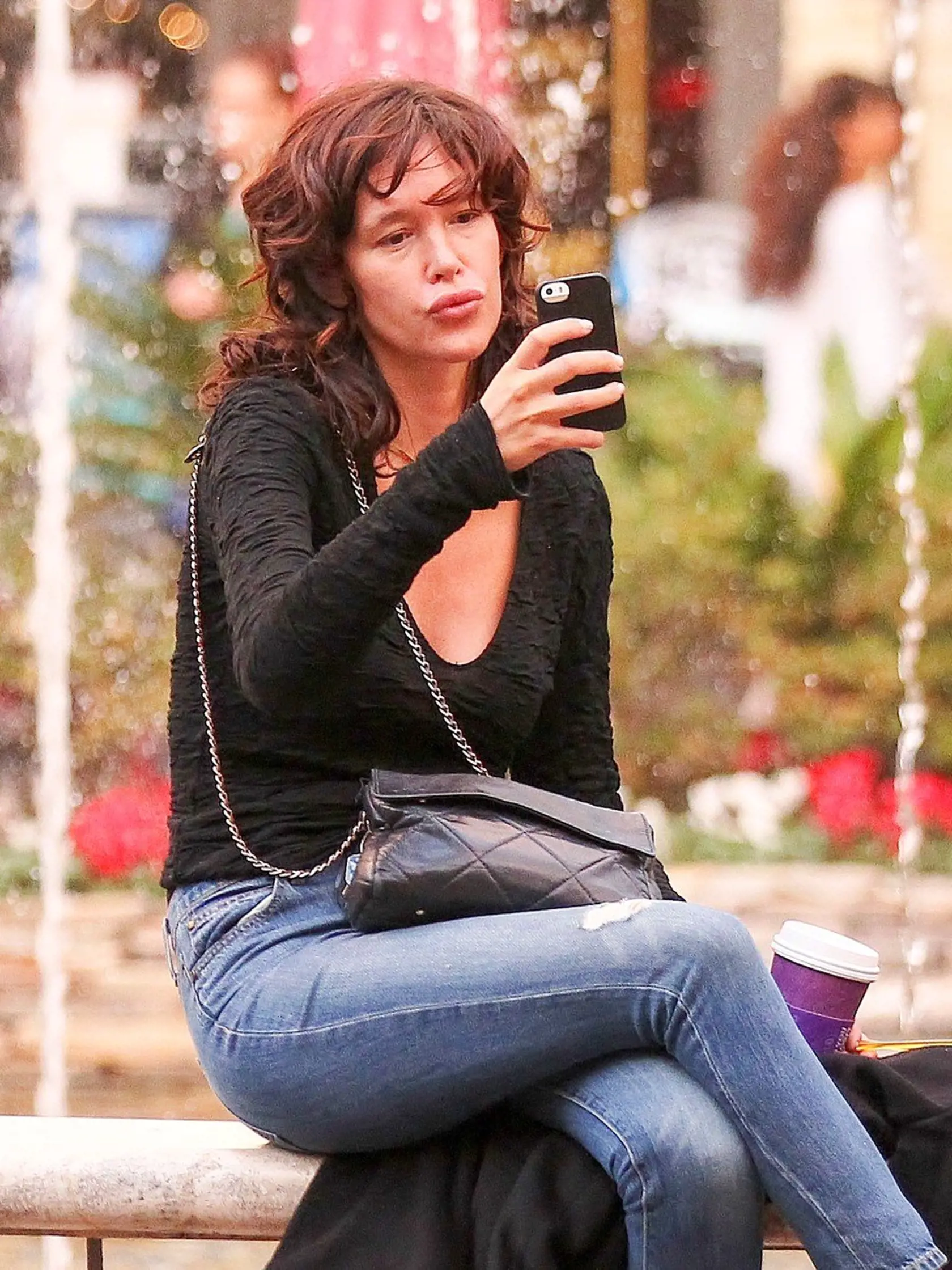 EXCLUSIVE: Paz de la Huerta takes a selfie while out shopping in West Hollywood, California. Pictured: Paz de la Huerta, Image: 309474892, License: Rights-managed, Restrictions: -ALLCOUNTRY,-Sight, Model Release: no, Credit line: Profimedia, Splash