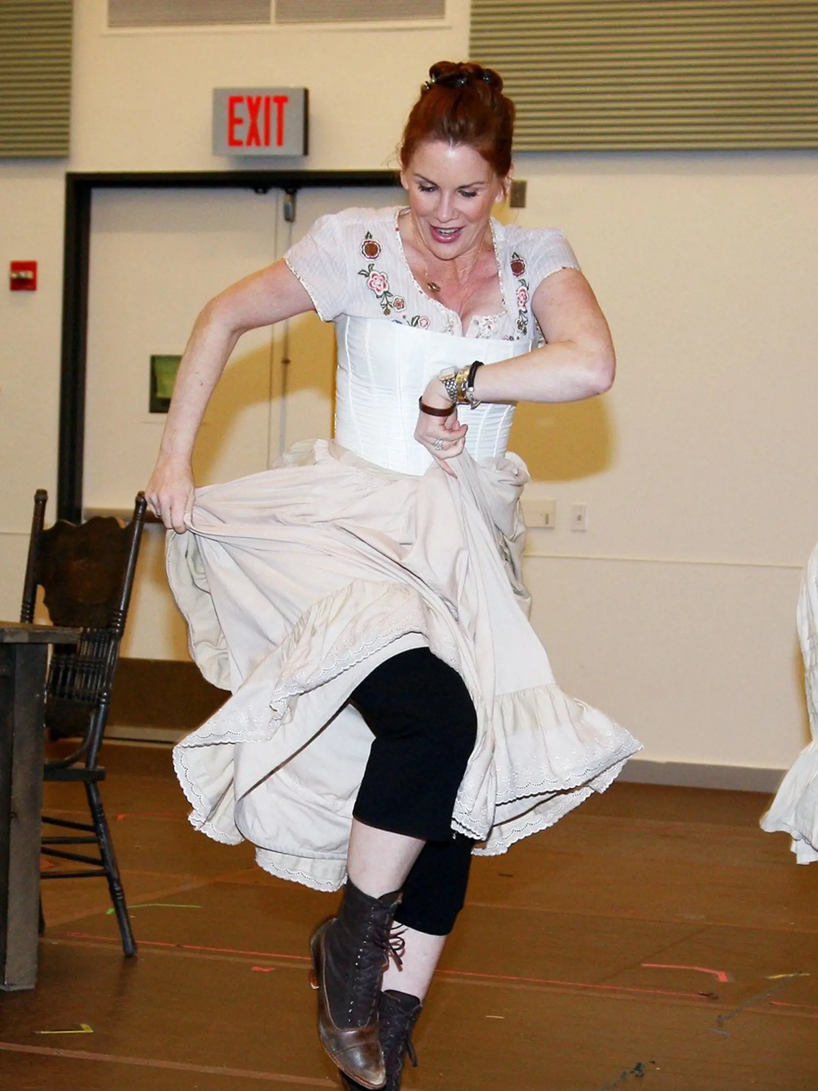 Melissa Gilbert  'Little House on the Prairie, The Musical' rehearsals, New York, America - 02 Sep 2009  Sneak peek into rehearsals for the upcoming national tour of  Little House on the Prairie, The Musical , starring Melissa Gilbert as  Ma .  Melissa was formerly the child star of the Little House on the Prairie TV series in the role of little Laura., Image: 231176937, License: Rights-managed, Restrictions: , Model Release: no, Credit line: Profimedia, TEMP Rex Features