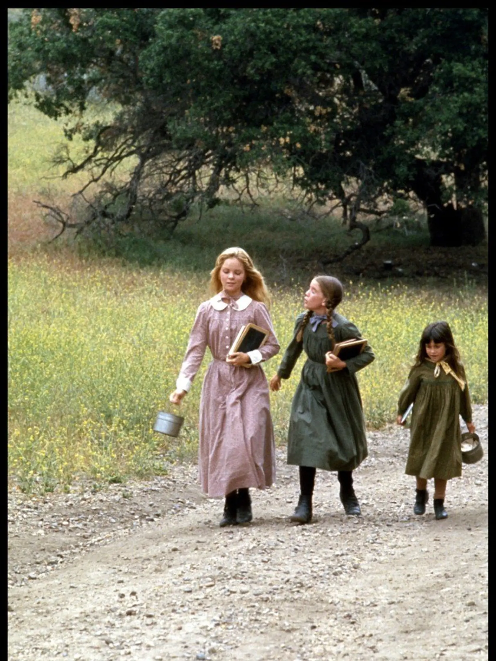 Prod DB Â© NBC / DR LA PETITE MAISON DANS LA PRAIRIE (LITTLE HOUSE ON THE PRAIRIE) se?rie TV 1974 USA avec Melissa Sue Anderson, Melissa Gilbert et Lindsay Greenbusgh bonheur, ecolieres, 19eme siecle, Image: 174126888, License: Rights-managed, Restrictions: NO RESTRICTION, Model Release: no, Credit line: Profimedia, Visual movies