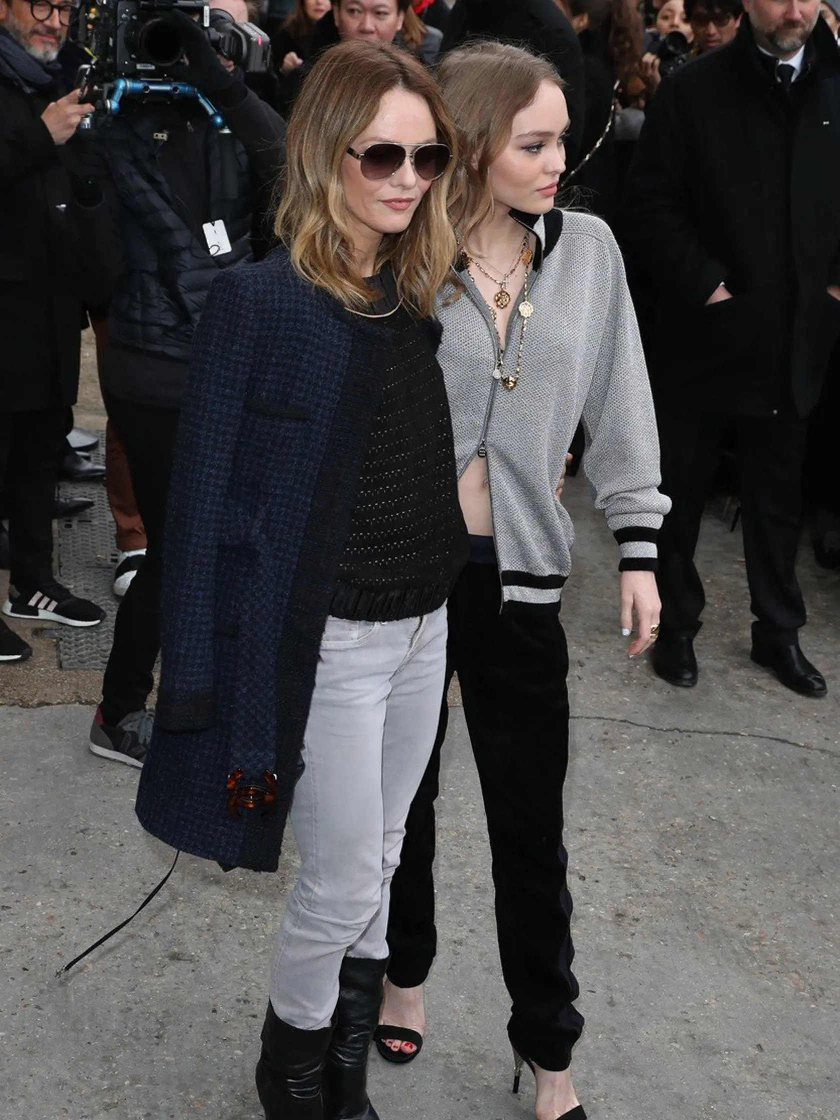 Vanessa Paradis, Lily-Rose Melody Depp  Chanel show, Arrivals, Autumn Winter 2017, Paris Fashion Week, France - 07 Mar 2017, Image: 324101582, License: Rights-managed, Restrictions: , Model Release: no, Credit line: Profimedia, TEMP Rex Features