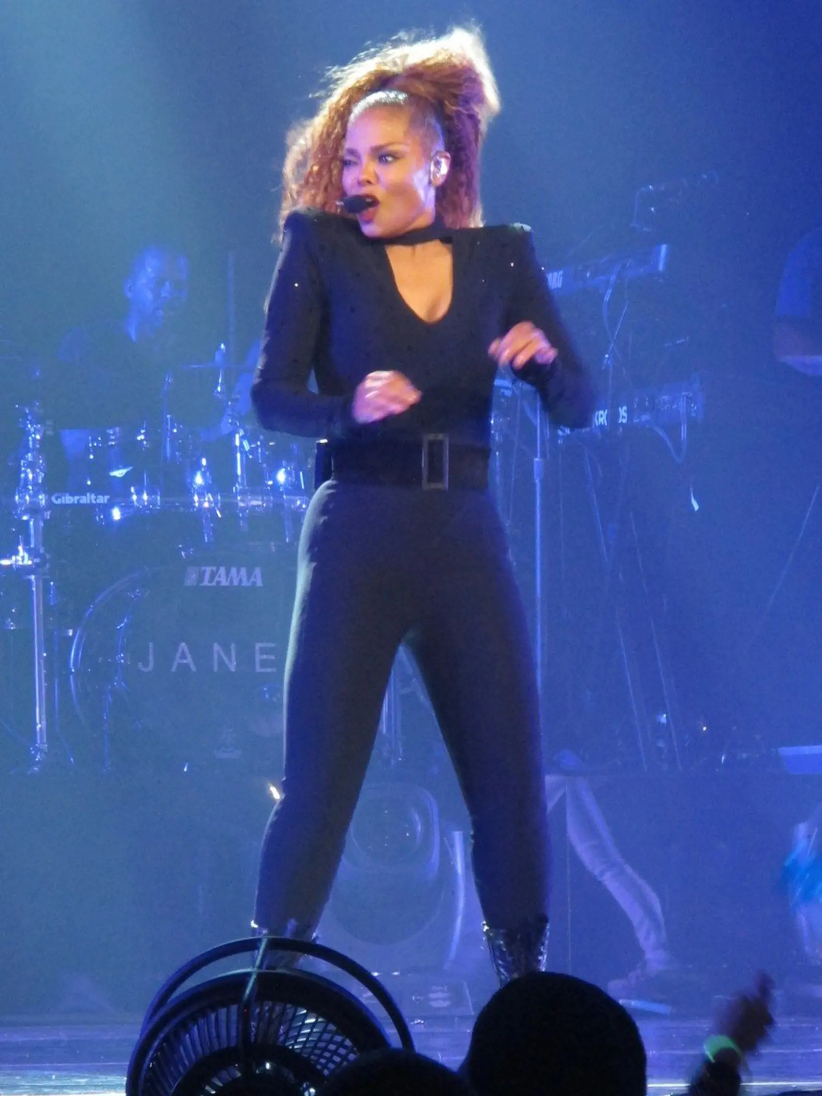 Janet Jackson looking back in shape in a variety of tight outfits after giving birth several months ago as she performs the opening night of her State Of The World tour at the Cajundome in Lafayette, LA after postponing her Unbreakable Tour in 2016 to start a family   Pictured: Janet Jackson, Image: 348662636, License: Rights-managed, Restrictions: -ALLCOUNTRY, Model Release: no, Credit line: Profimedia, Splash