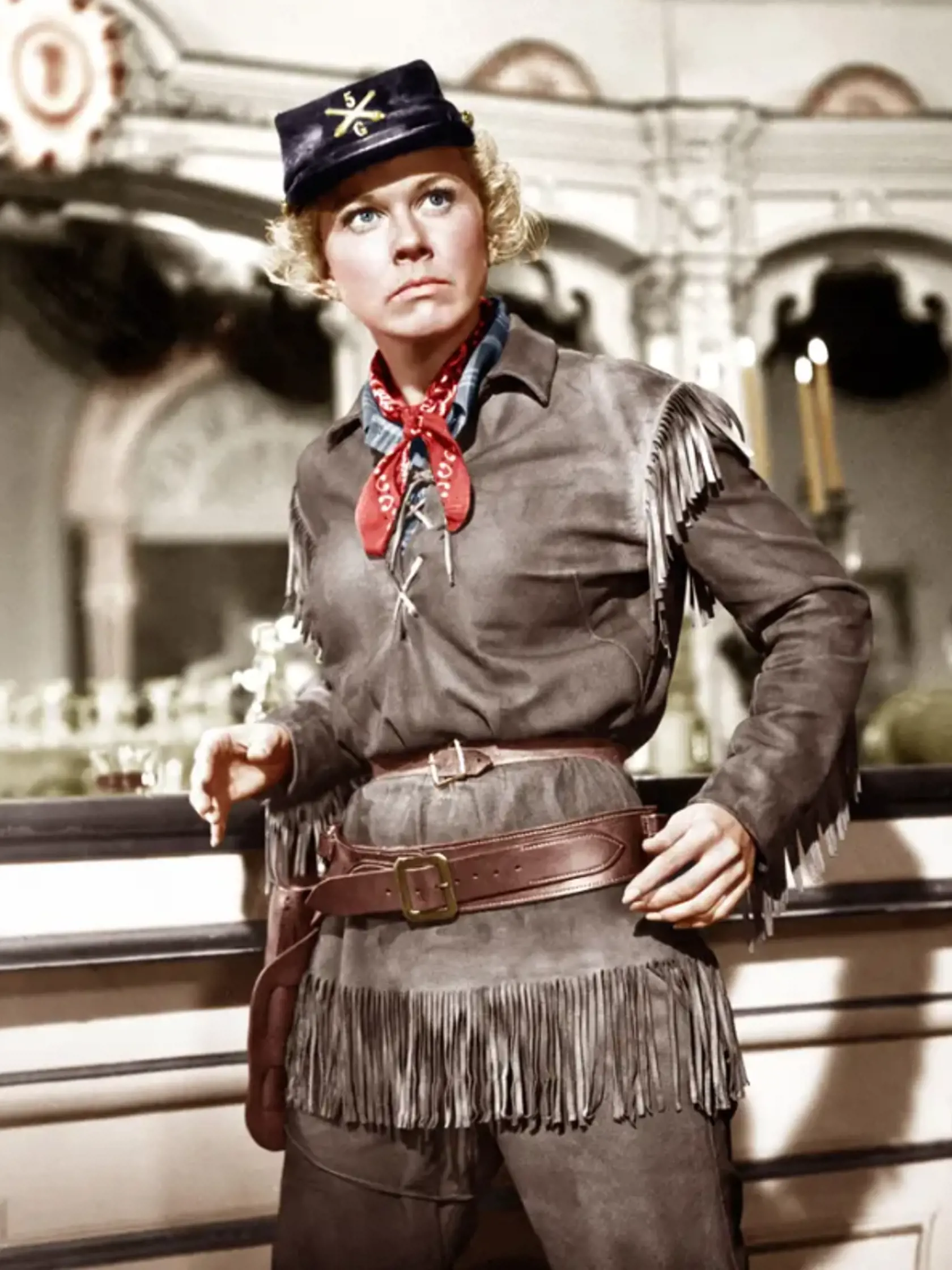 Vo filme Calamity Jane v roku 1953.