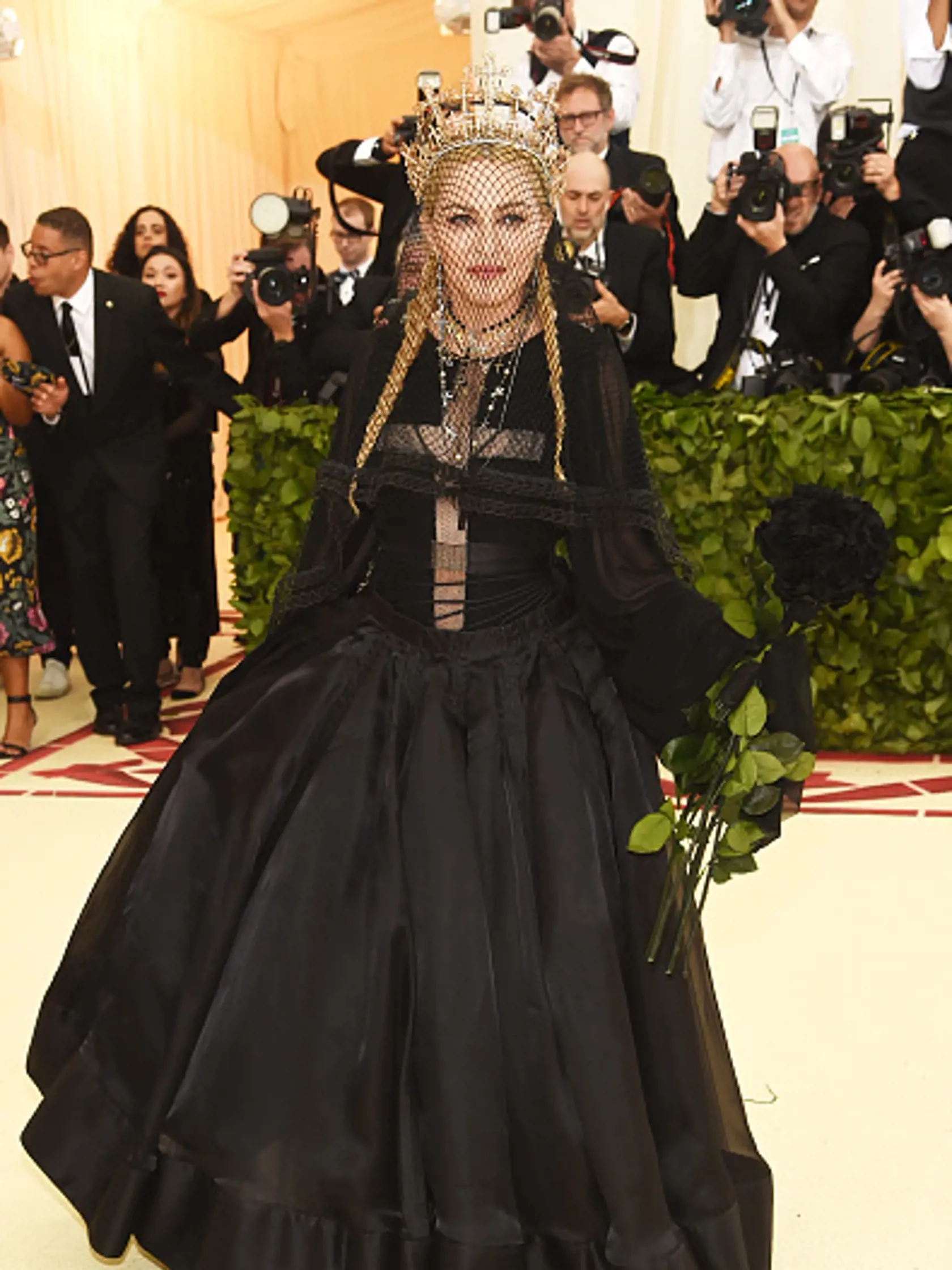 NEW YORK, NY - MAY 07:  Madonna attends the Heavenly Bodies: Fashion & The Catholic Imagination Costume Institute Gala at The Metropolitan Museum of Art on May 7, 2018 in New York City.  (Photo by Jamie McCarthy/Getty Images)