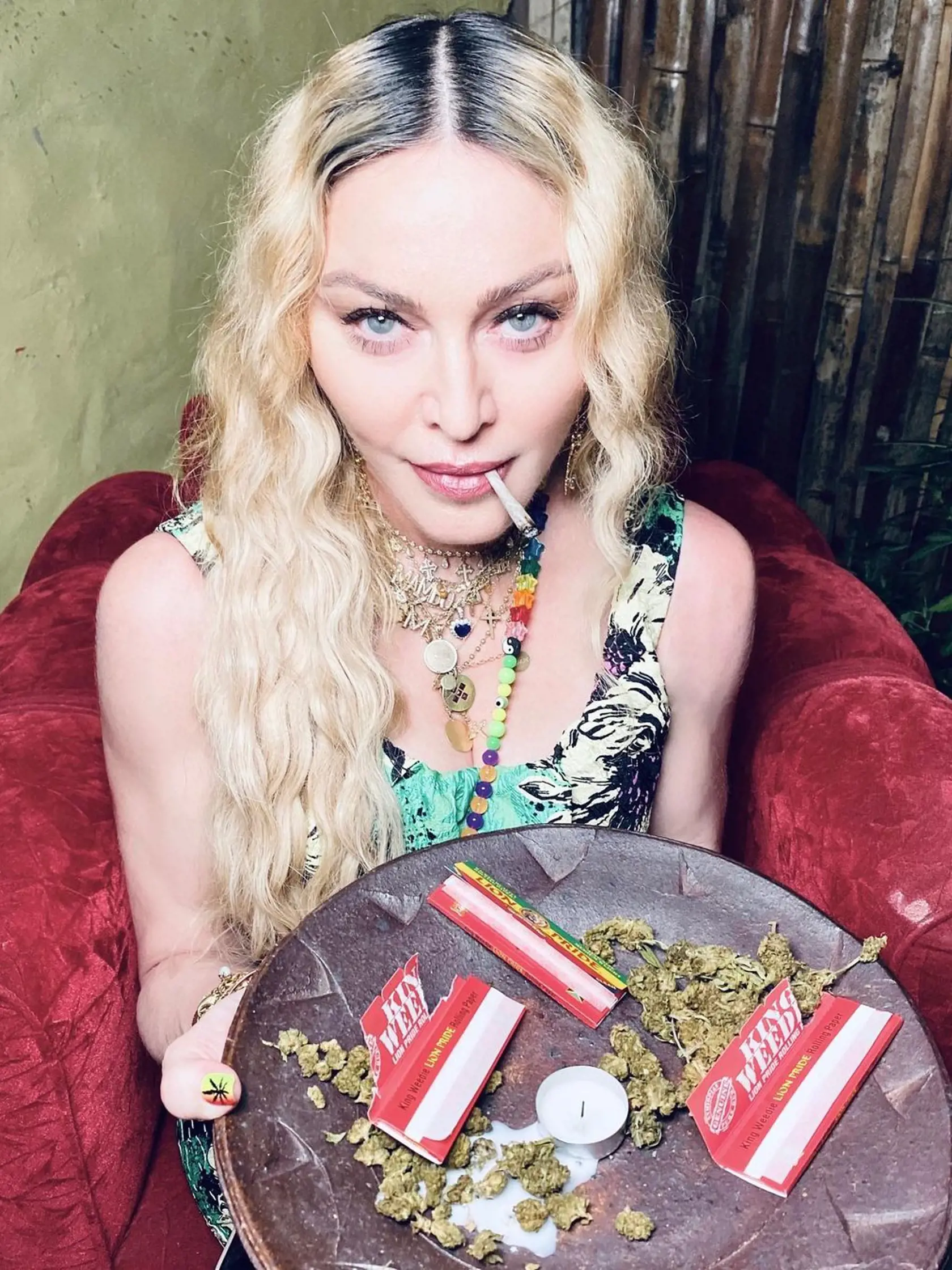 Madonna počas oslavy svojich 62. narodenín.