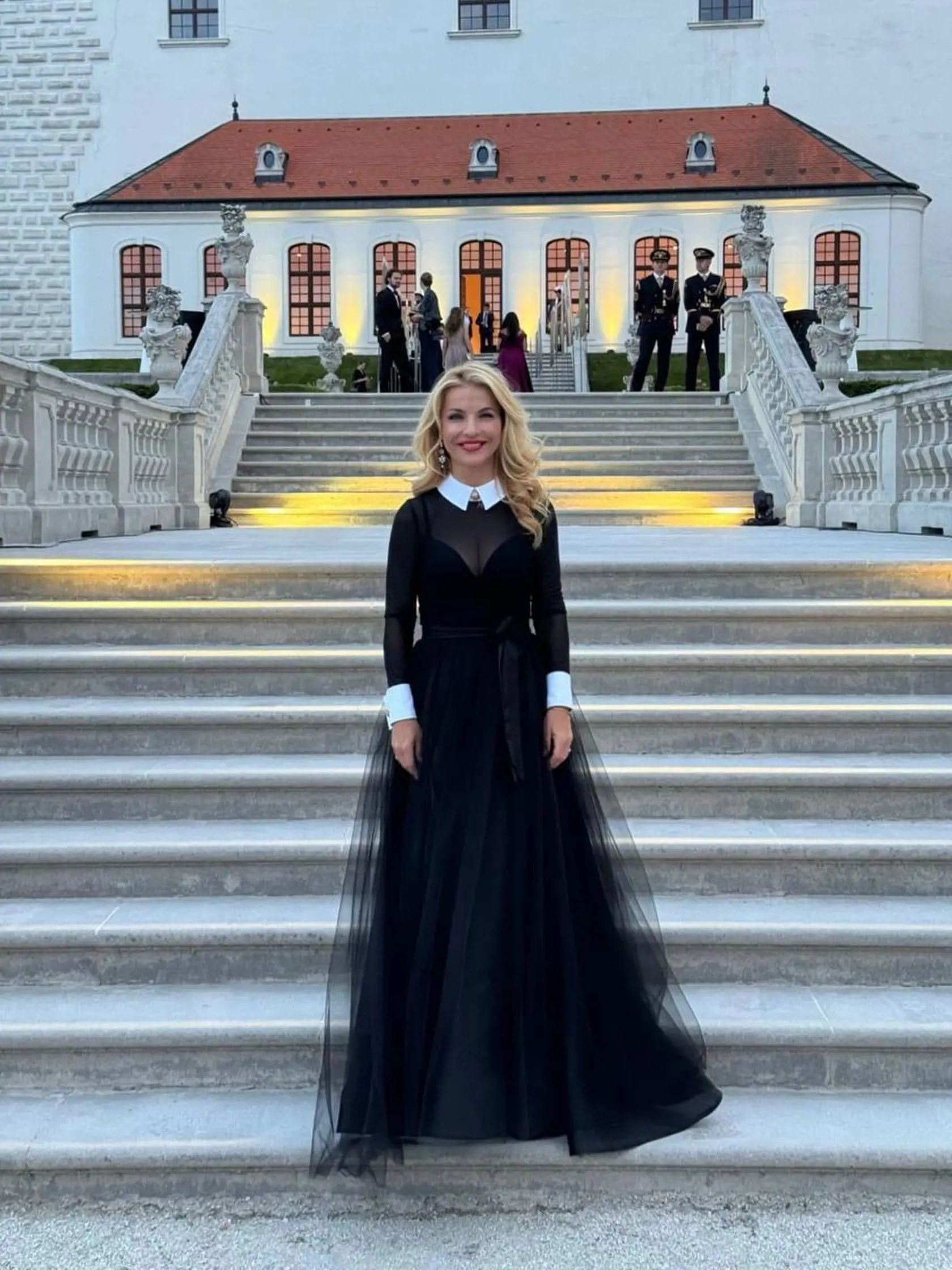 Ministerka kultúry SR Martina Šimkovičová na večernej recepcii na Bratislavskom hrade.